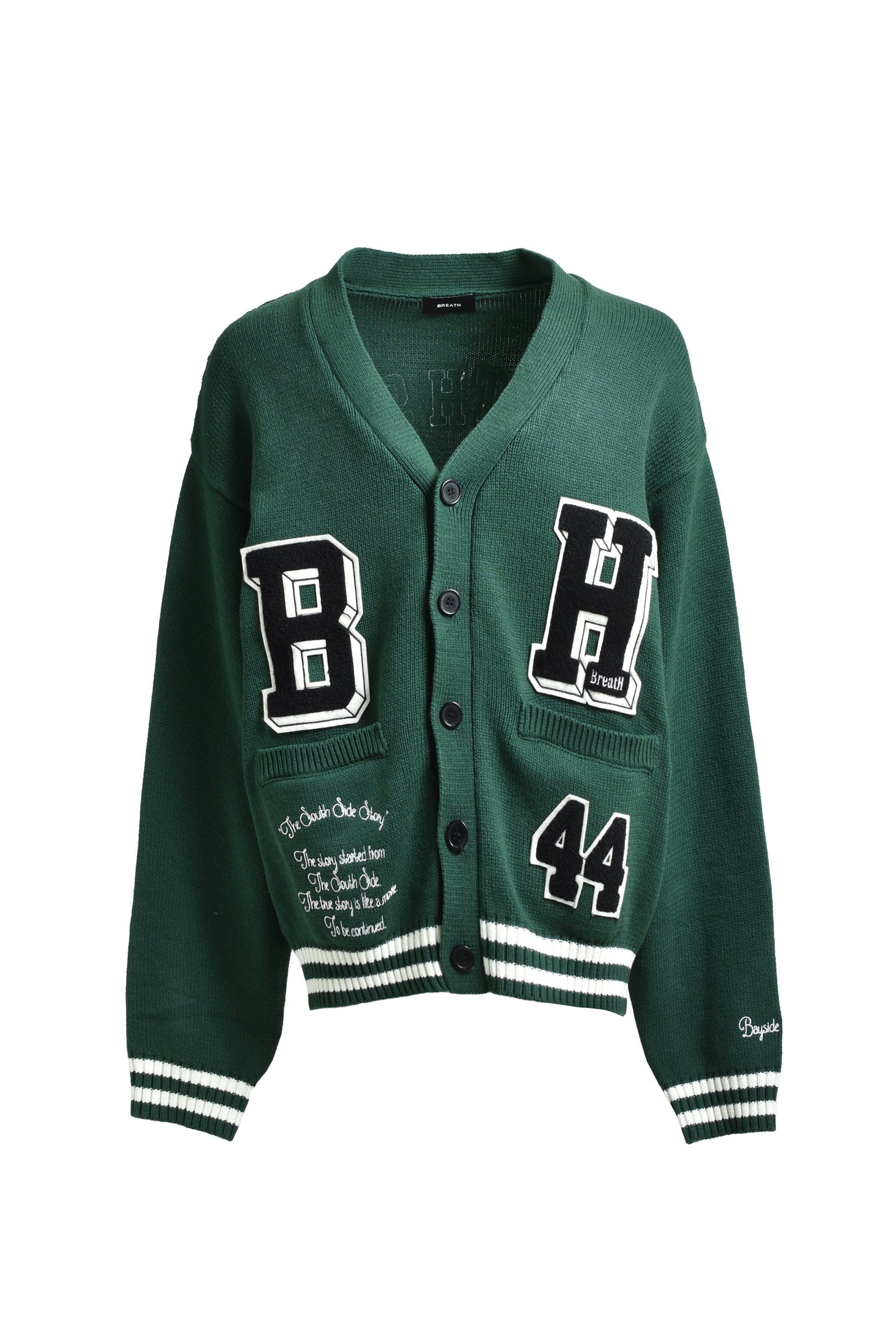 BH PATCH KNIT CARDIGAN / GRN