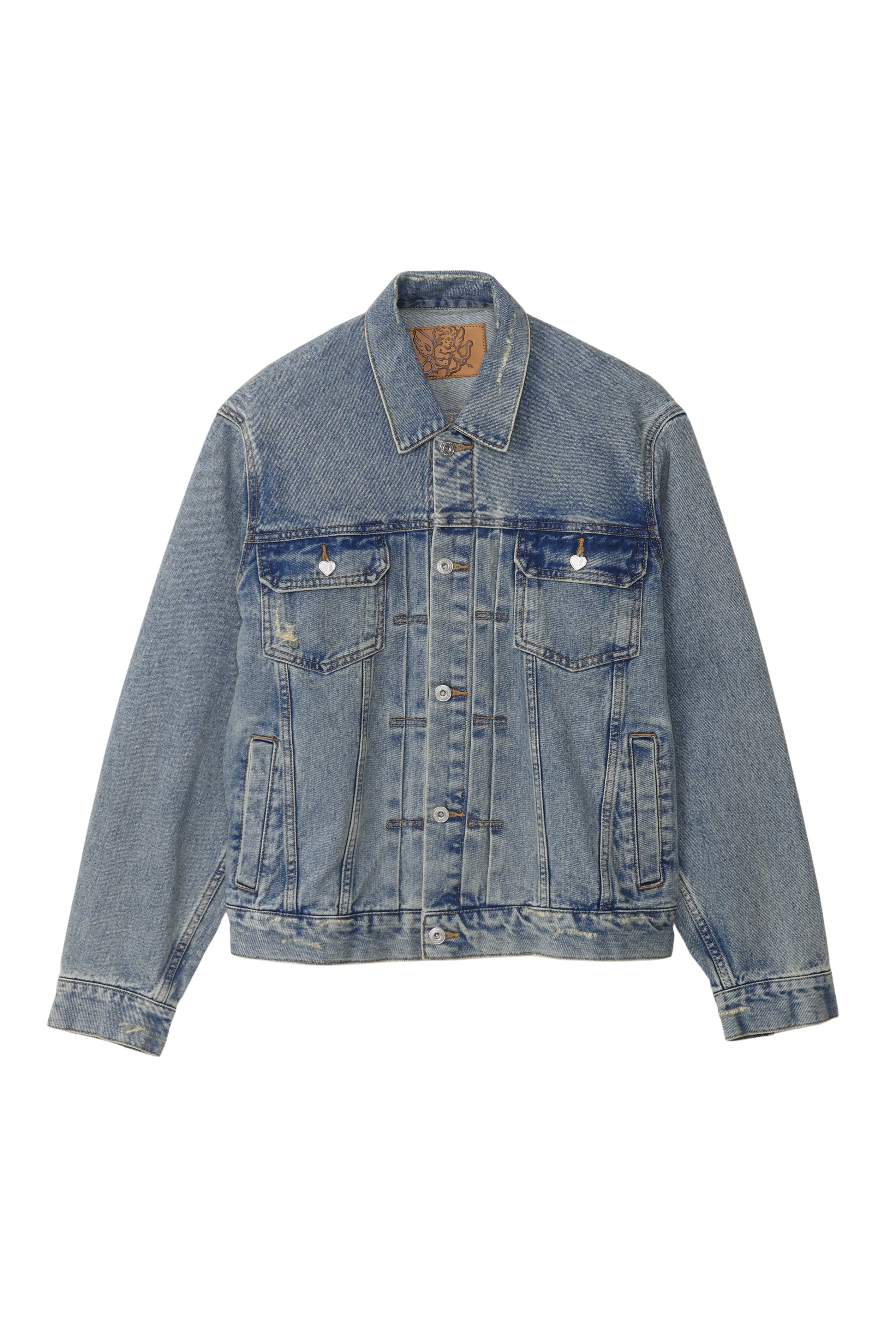 GOD ONLY KNOWS God Only Knows SS26 DENIM JACKET / FADED IND - NUBIAN