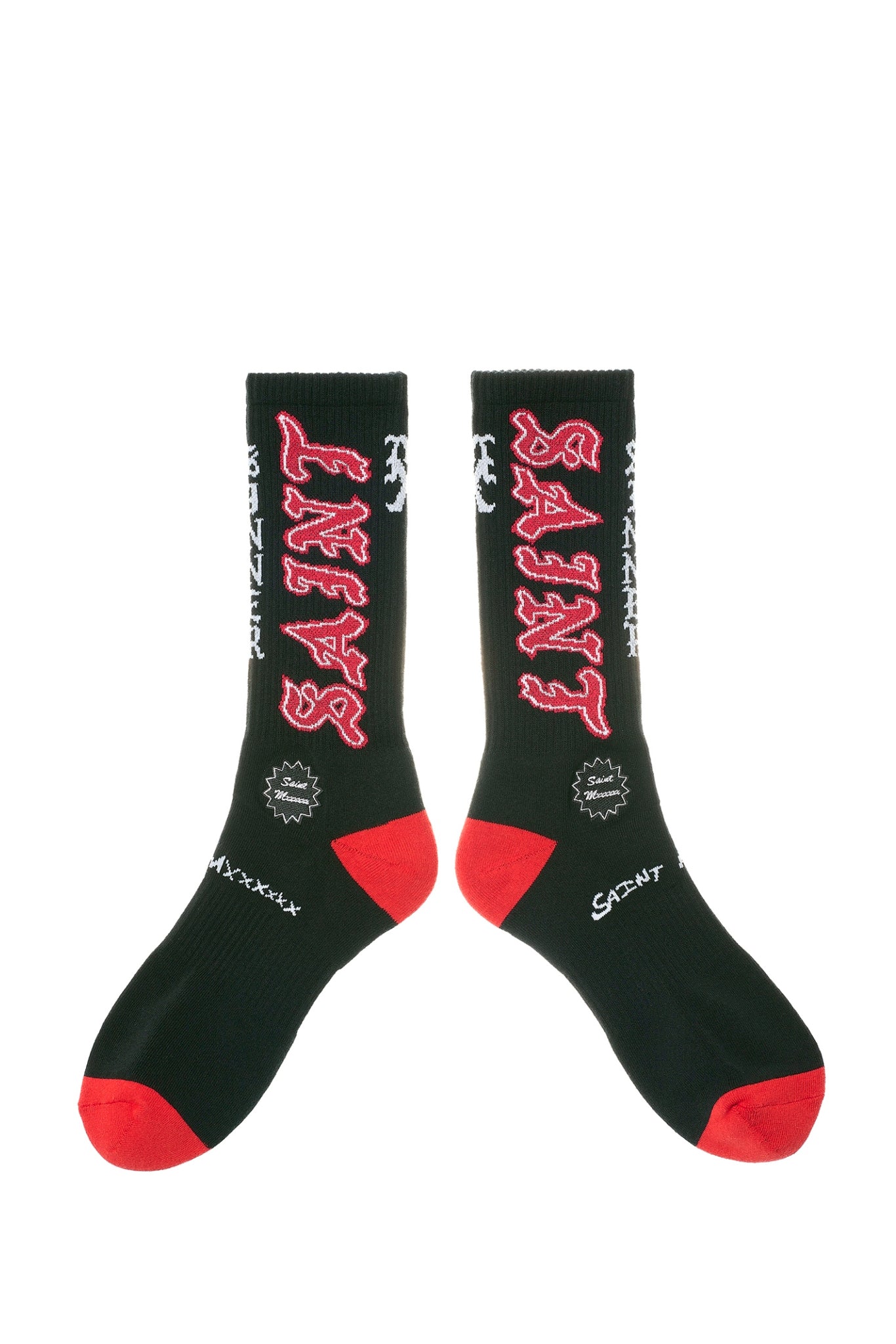 SAINT Mxxxxxx SAINT MICHAEL SS26 SOCKS/SAINT / BLK/RED - NUBIAN