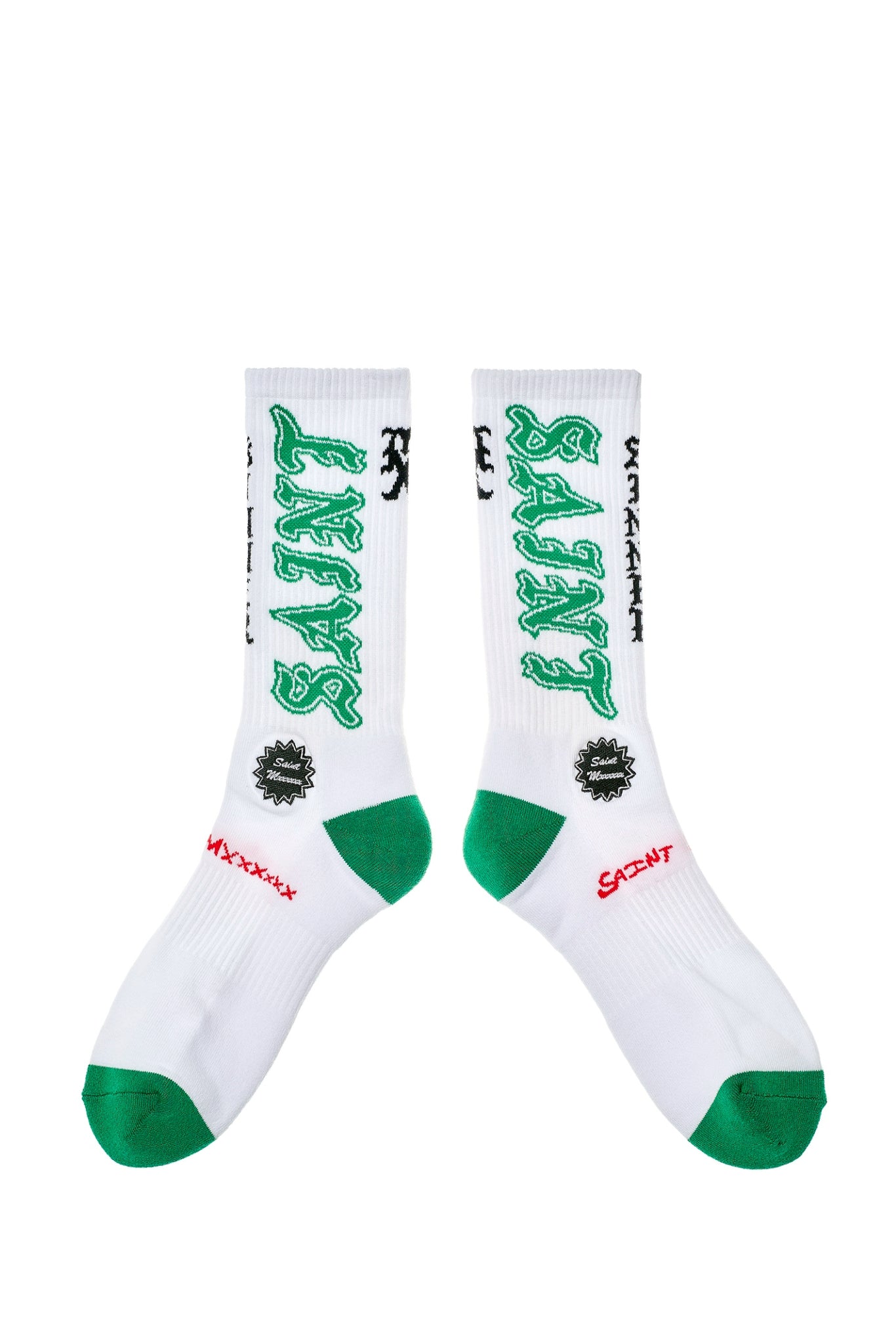 SAINT Mxxxxxx セントマイケル SS26 SOCKS/SAINT / WHT/GRN - NUBIAN