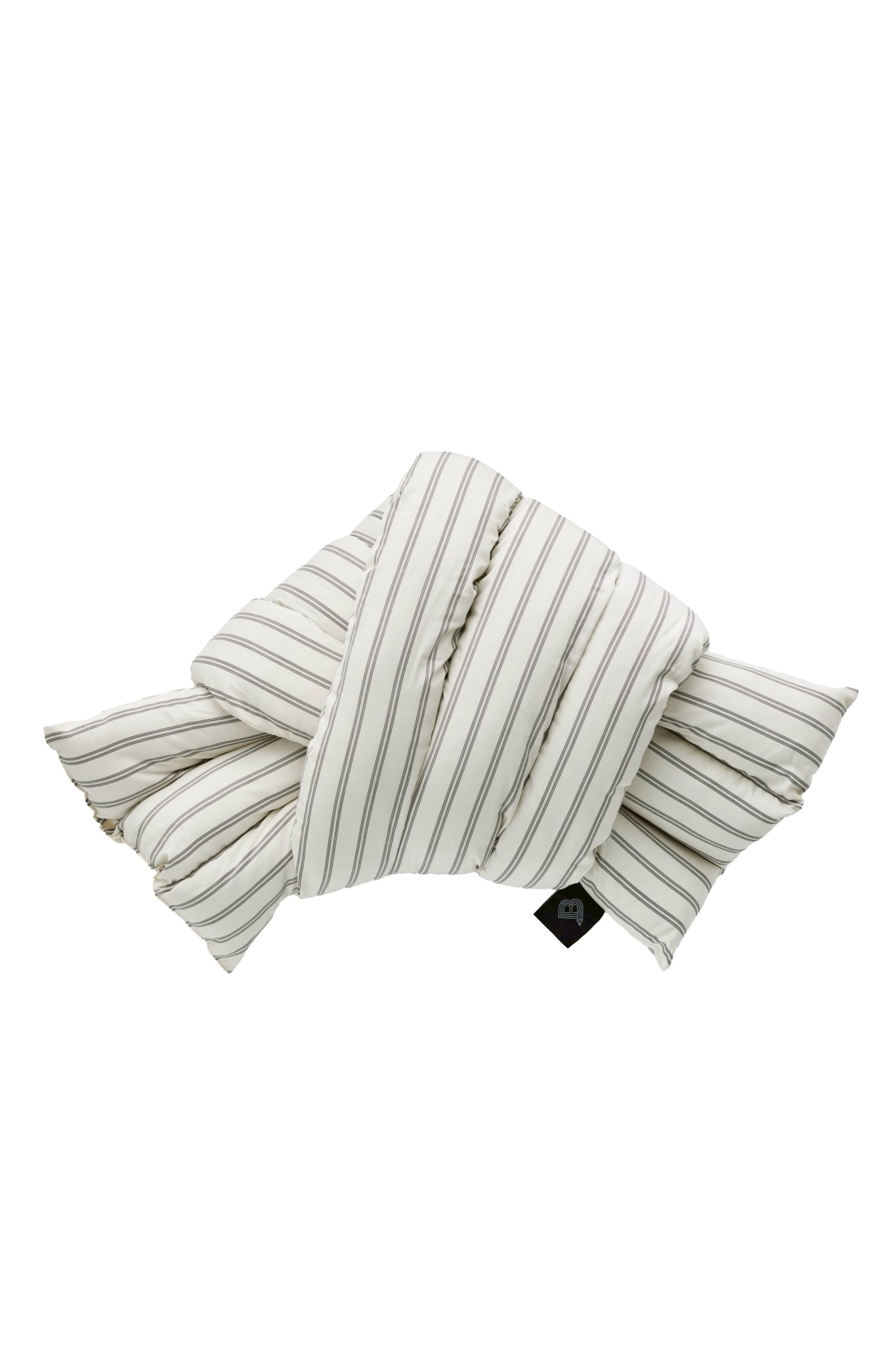 MUSUBI CUSHION - COTTON DOUBLE STRIPES | SUMMER WHITE / MULTI