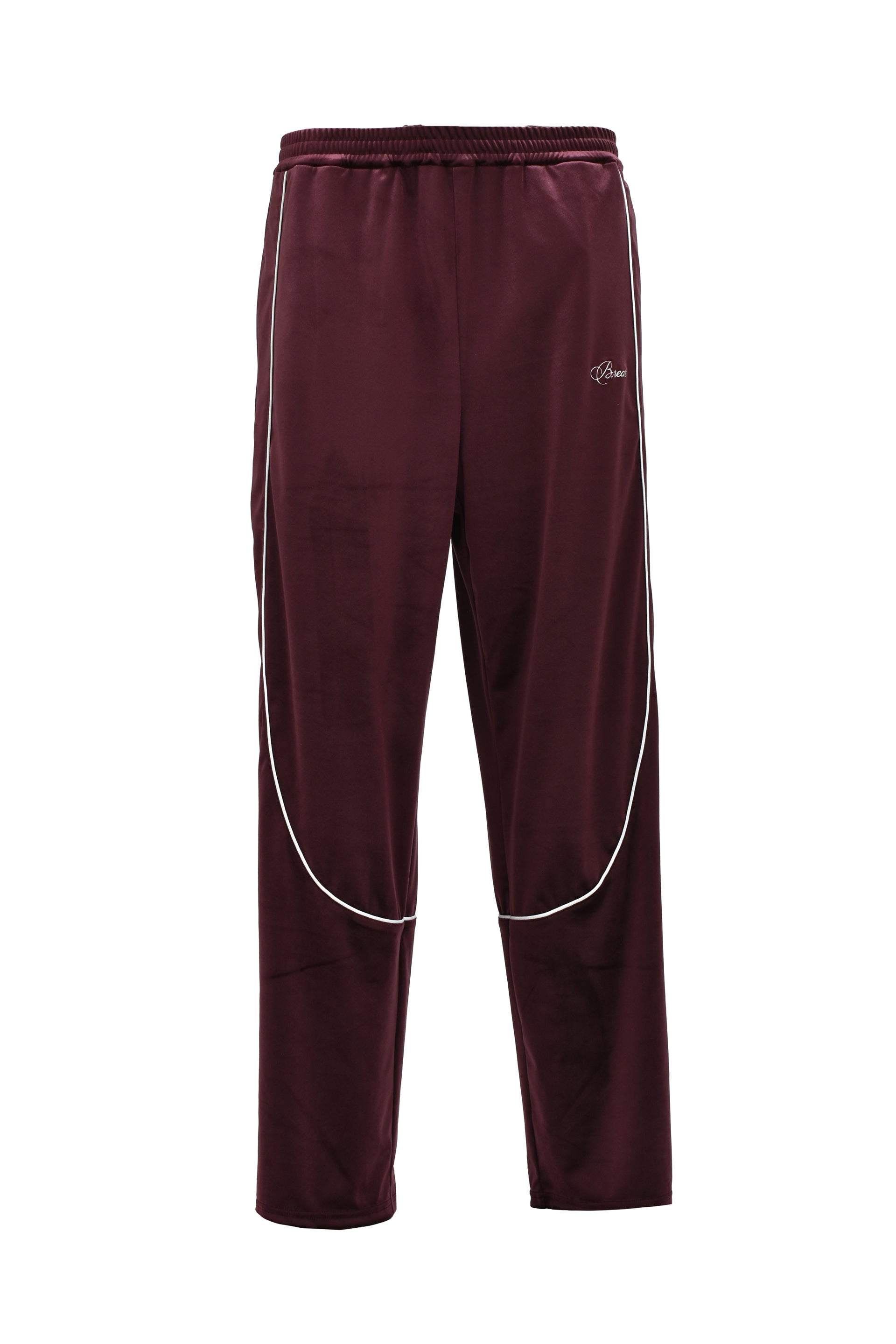 SCRIPT LOGO PIPING VELOUR TRACK PANTS / BUR