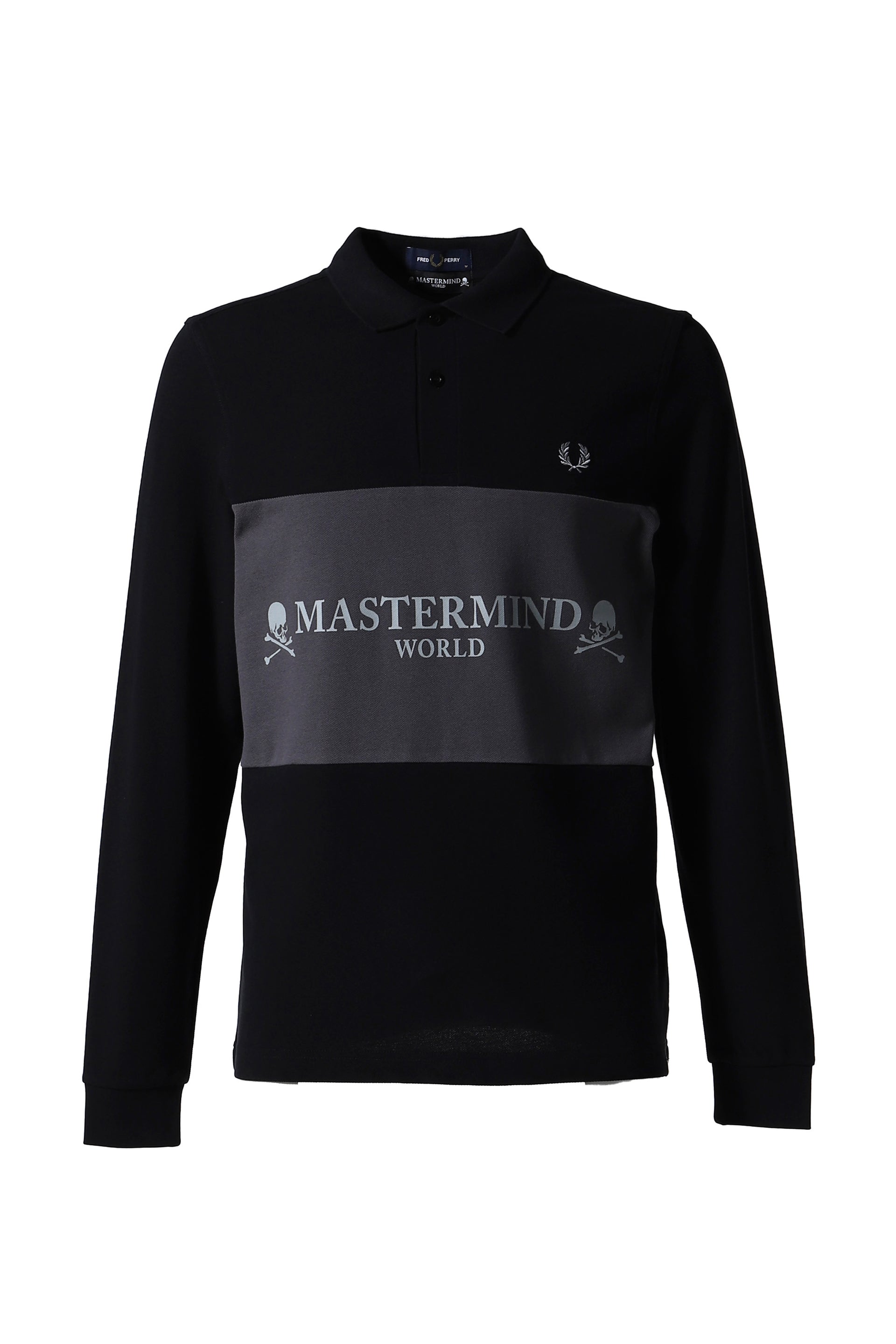 FRED PERRY × MASTERMIND WORLD CUT AND SEW POLO / BLK