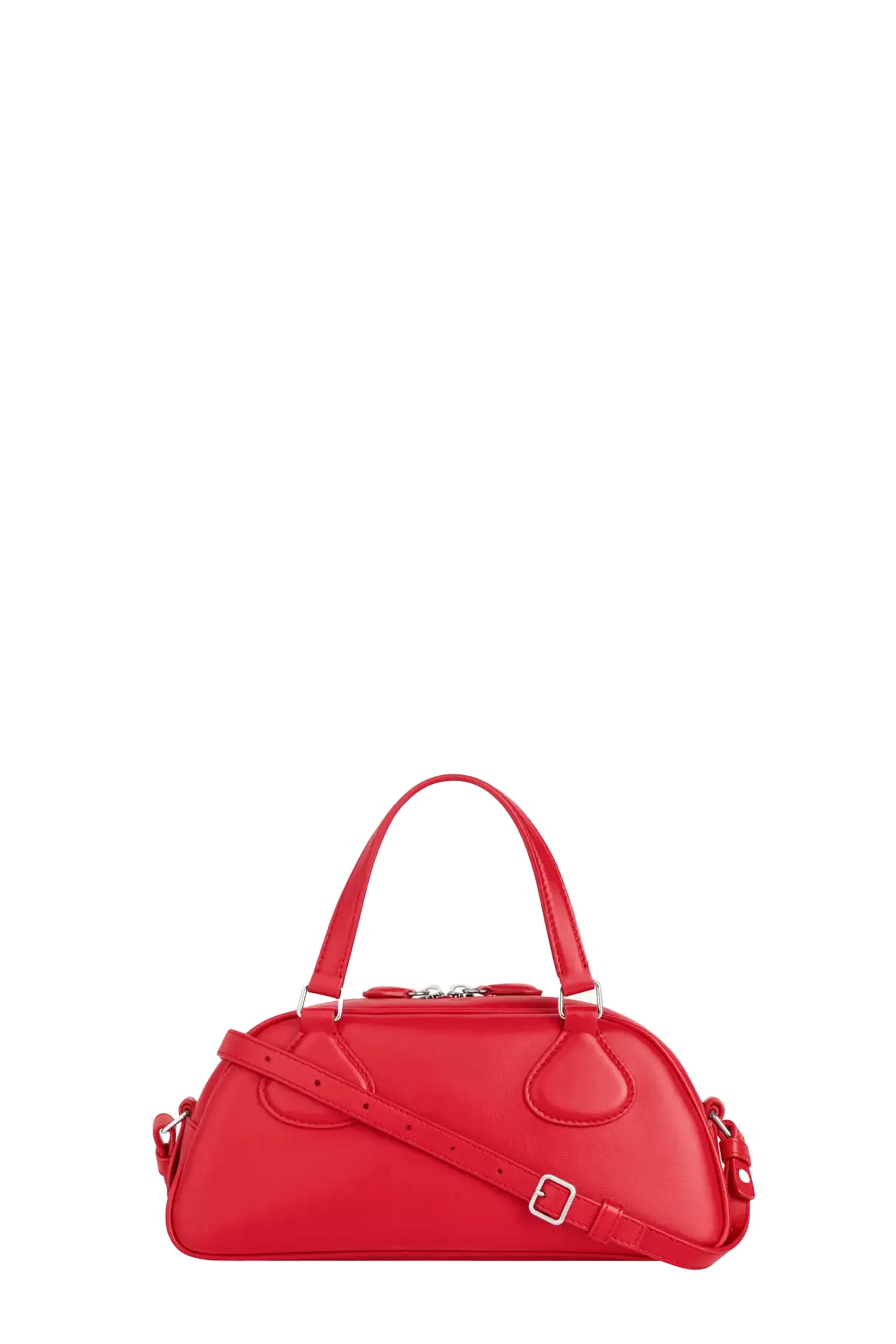 Courrèges FRIDAY BOWLING BAGUETTE BAG / RED