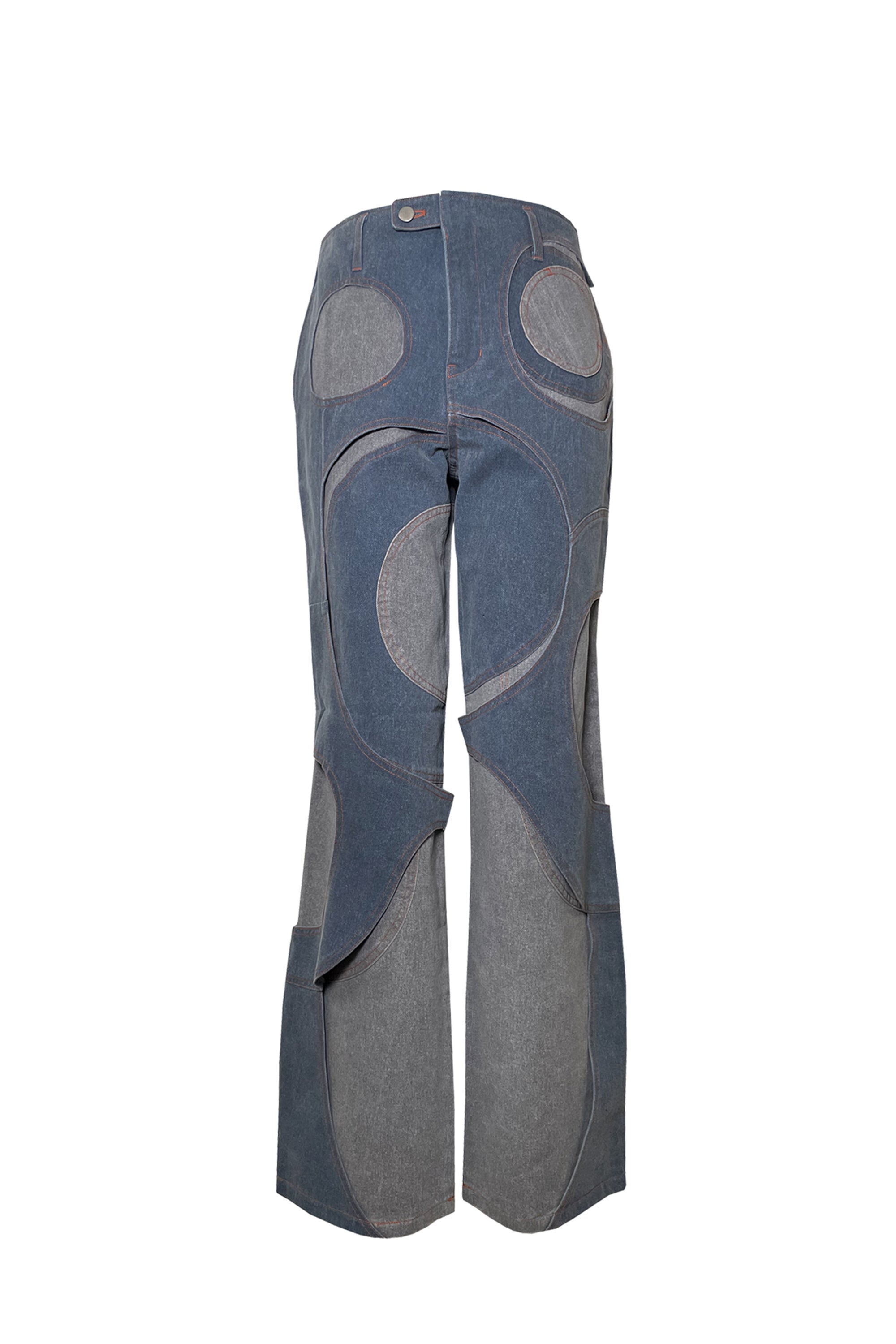 cycle by MYOB SS23 CIRCLE CUT-OUT PANTS / BLU - NUBIAN