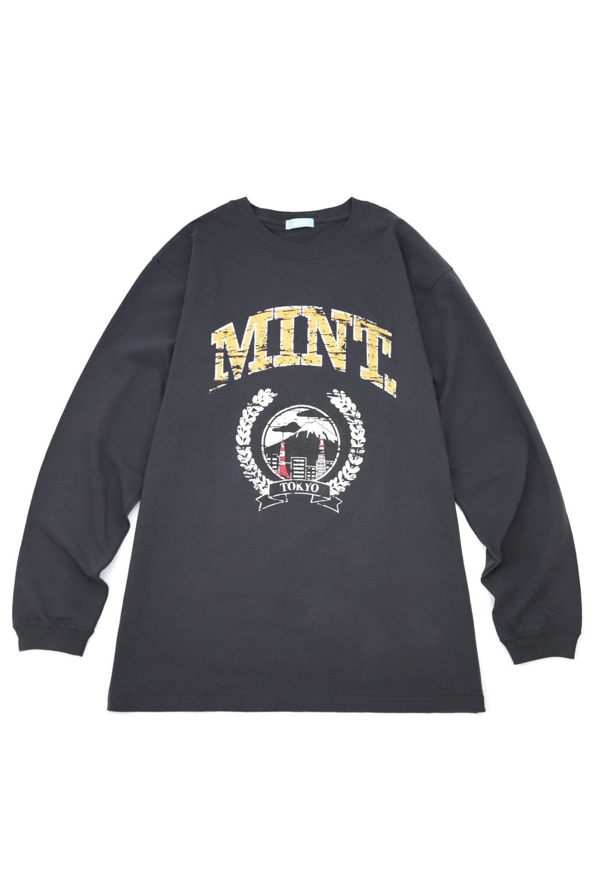 mint ミント FW22 college logo vintage l/s t.（NUBIAN EXCLUCIVE