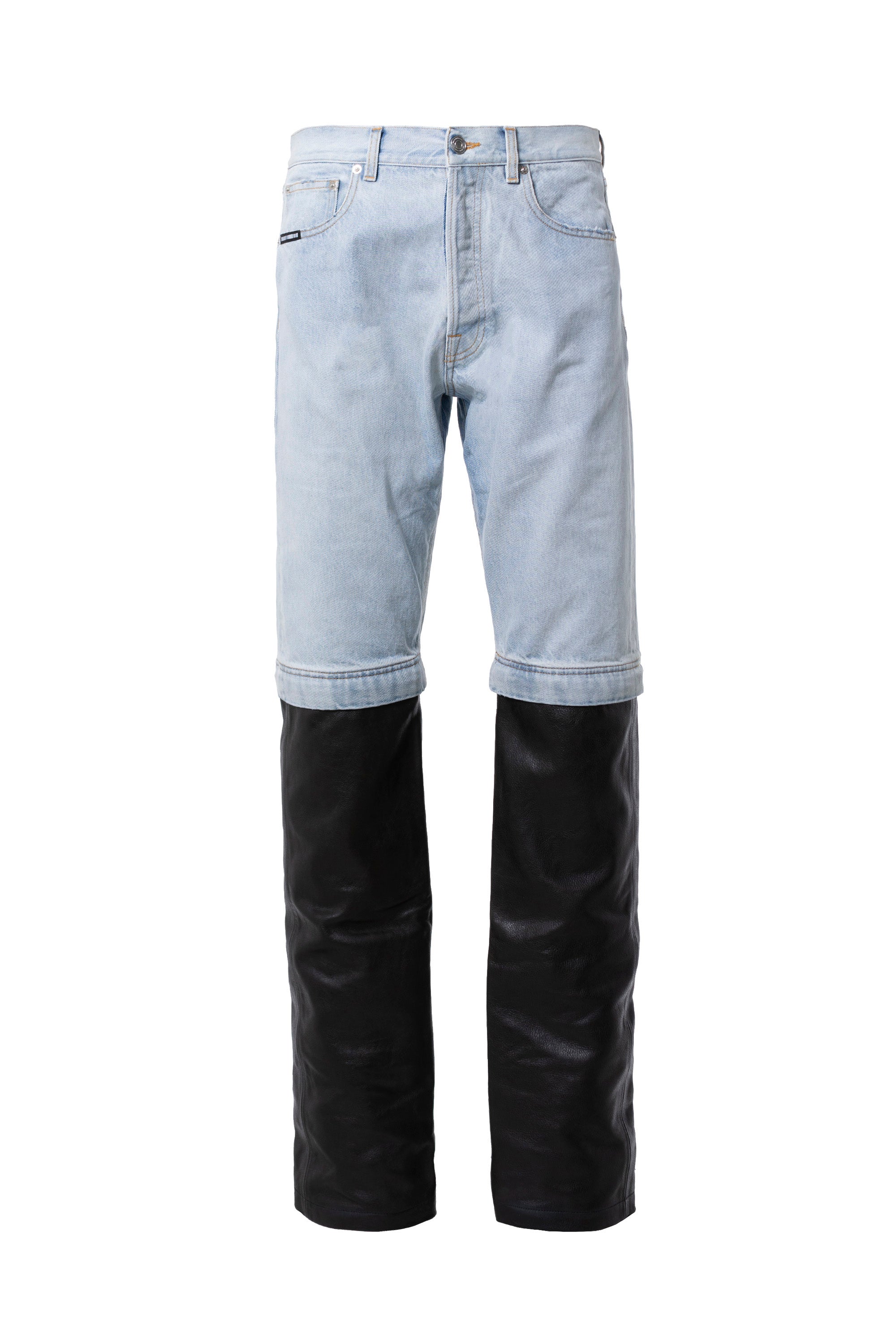 VTMNTS FW22 LEATHER / DENIM JEANS / BLK LIGHT BLU - NUBIAN