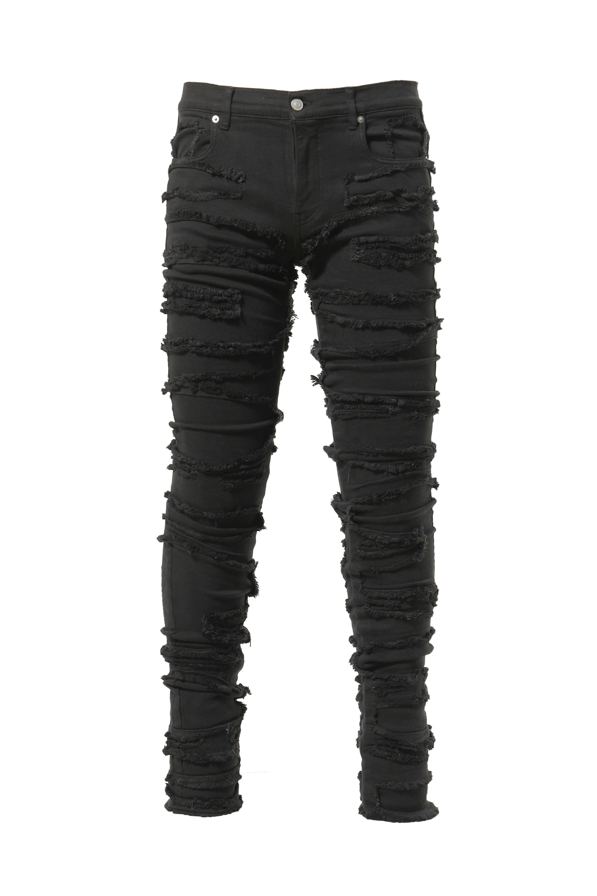 1017 ALYX 9SM SS23 TREATED SLICE SKINNY JEAN / BLK - NUBIAN