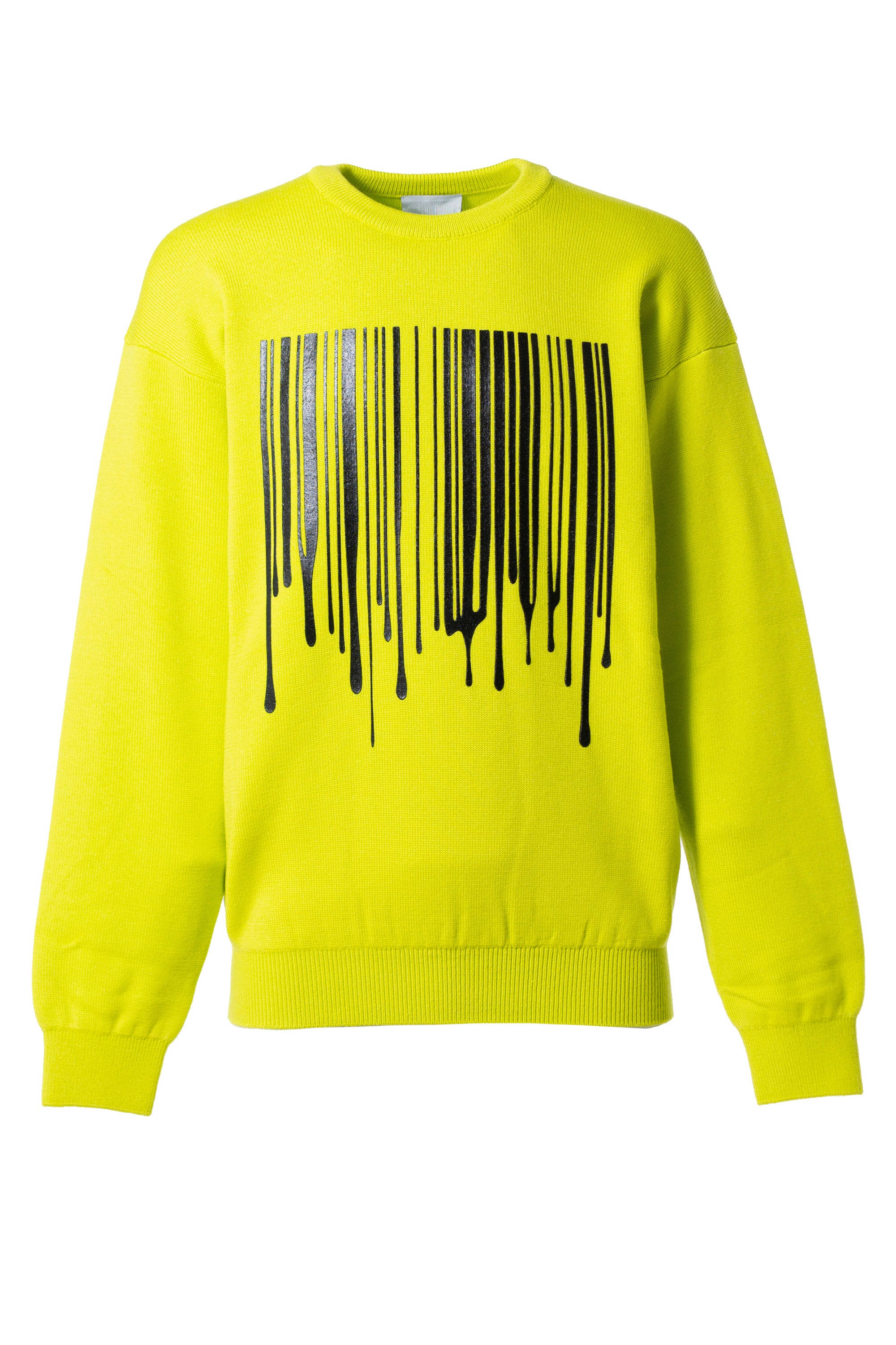 VTMNTS FW22 DRIPPING BARCODE SWEATER / YEL - NUBIAN
