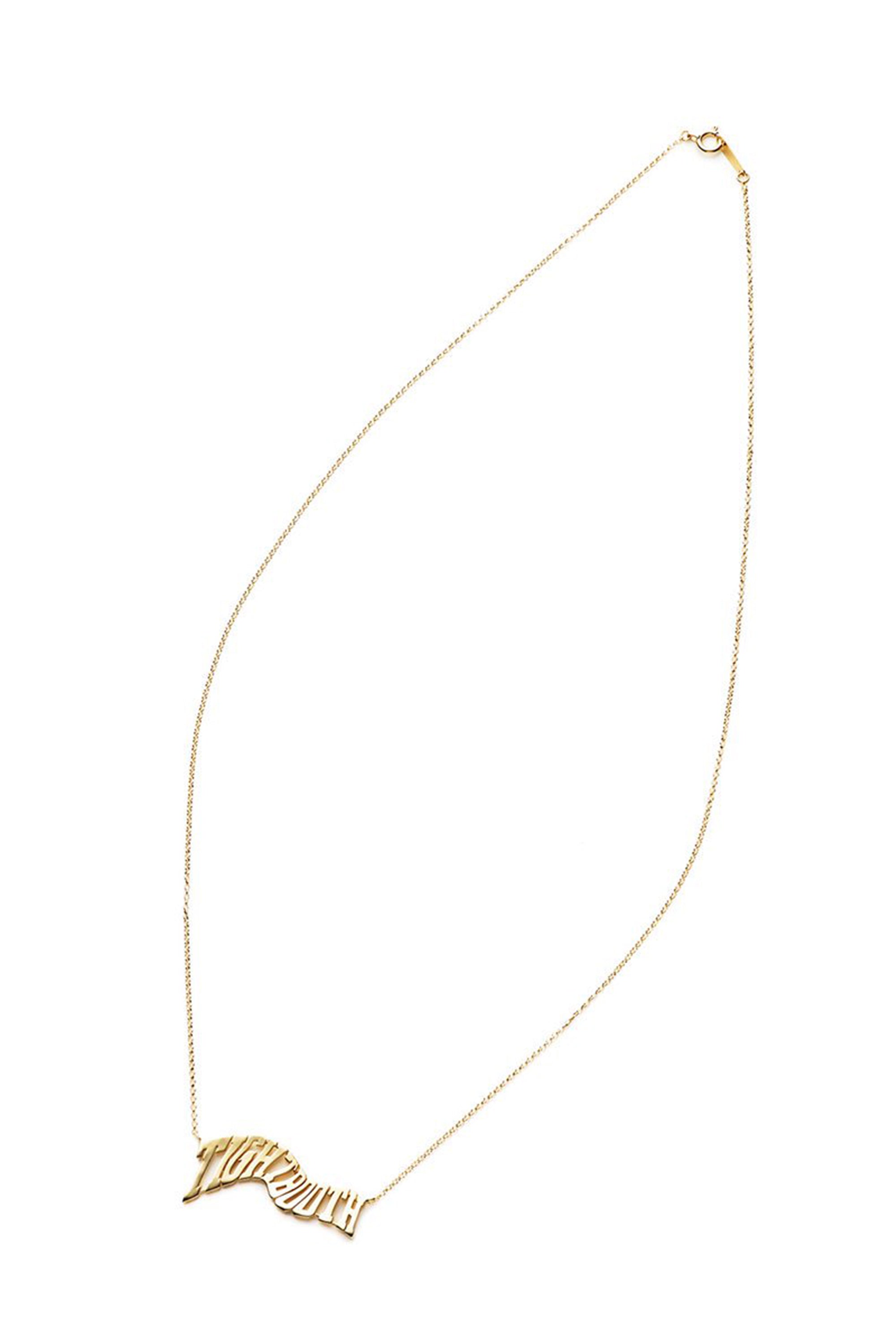 TIGHTBOOTH SS23 ACID LOGO NECKLACE - 14K / GLD - NUBIAN