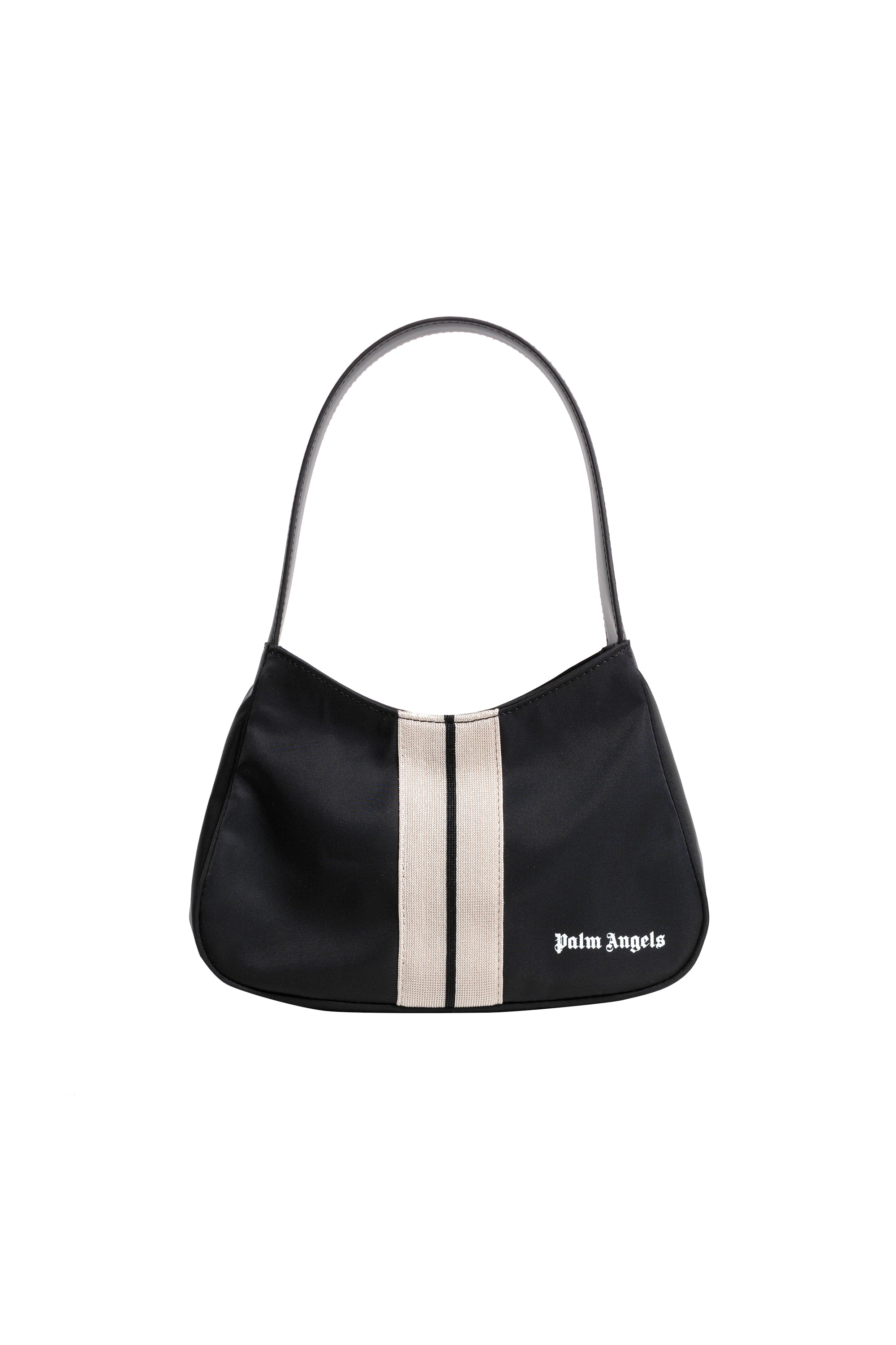 Minimalist small shoulder pouch in leather VENISE model Black