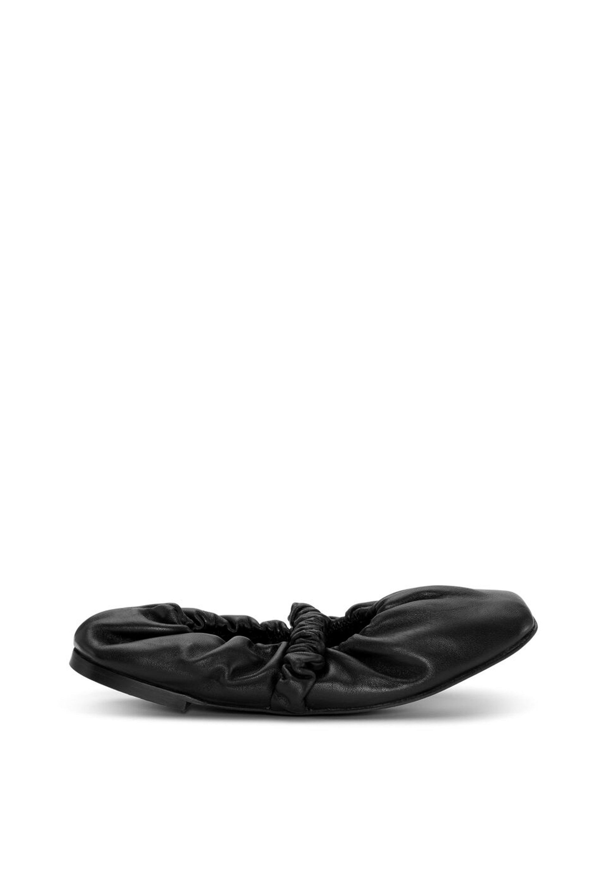 GANNI SS23 Scrunchie Ballerina / BLK - NUBIAN