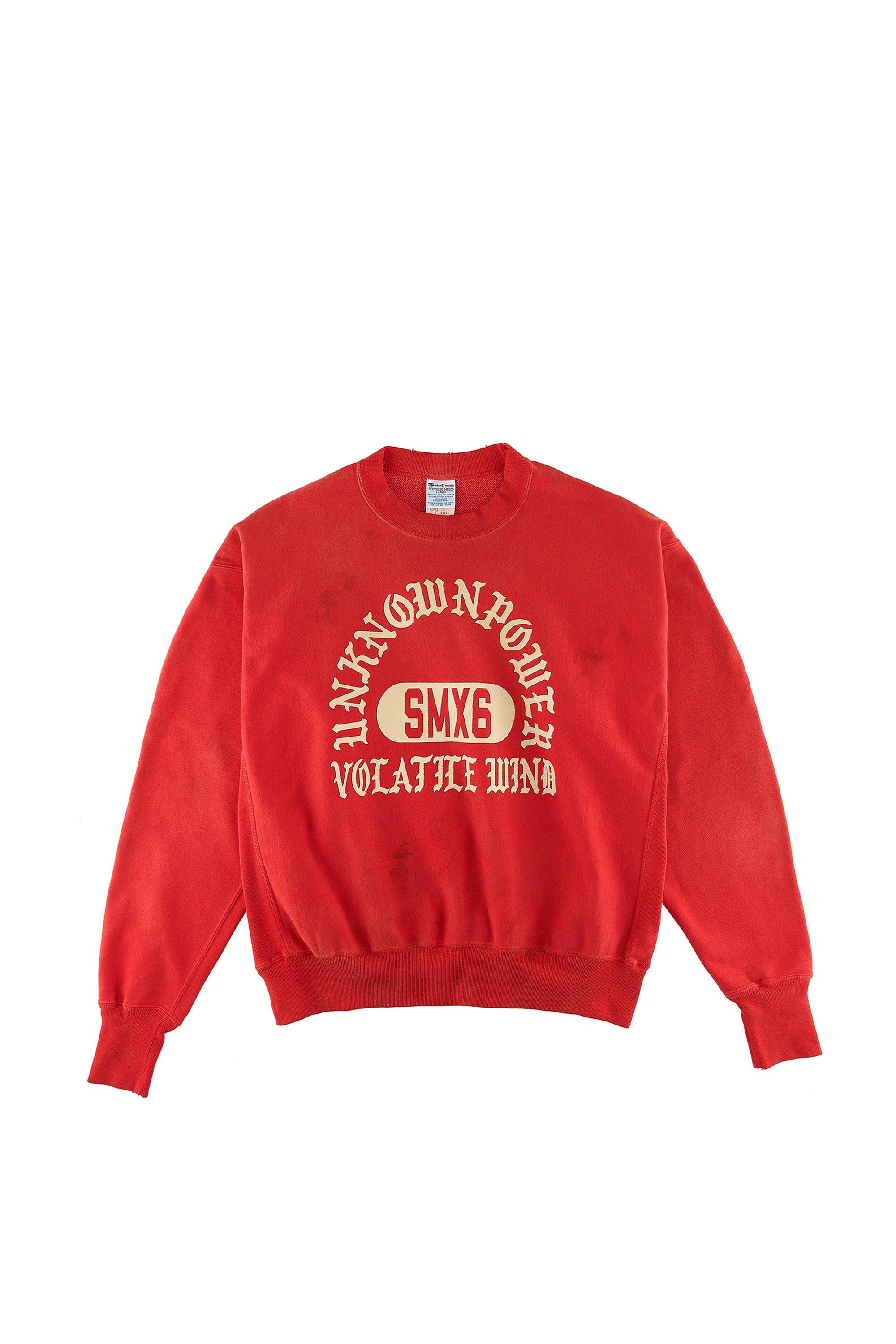 SAINT Mxxxxxx SS23 CRW SWEAT/UNKNOWN PWR / RED - NUBIAN