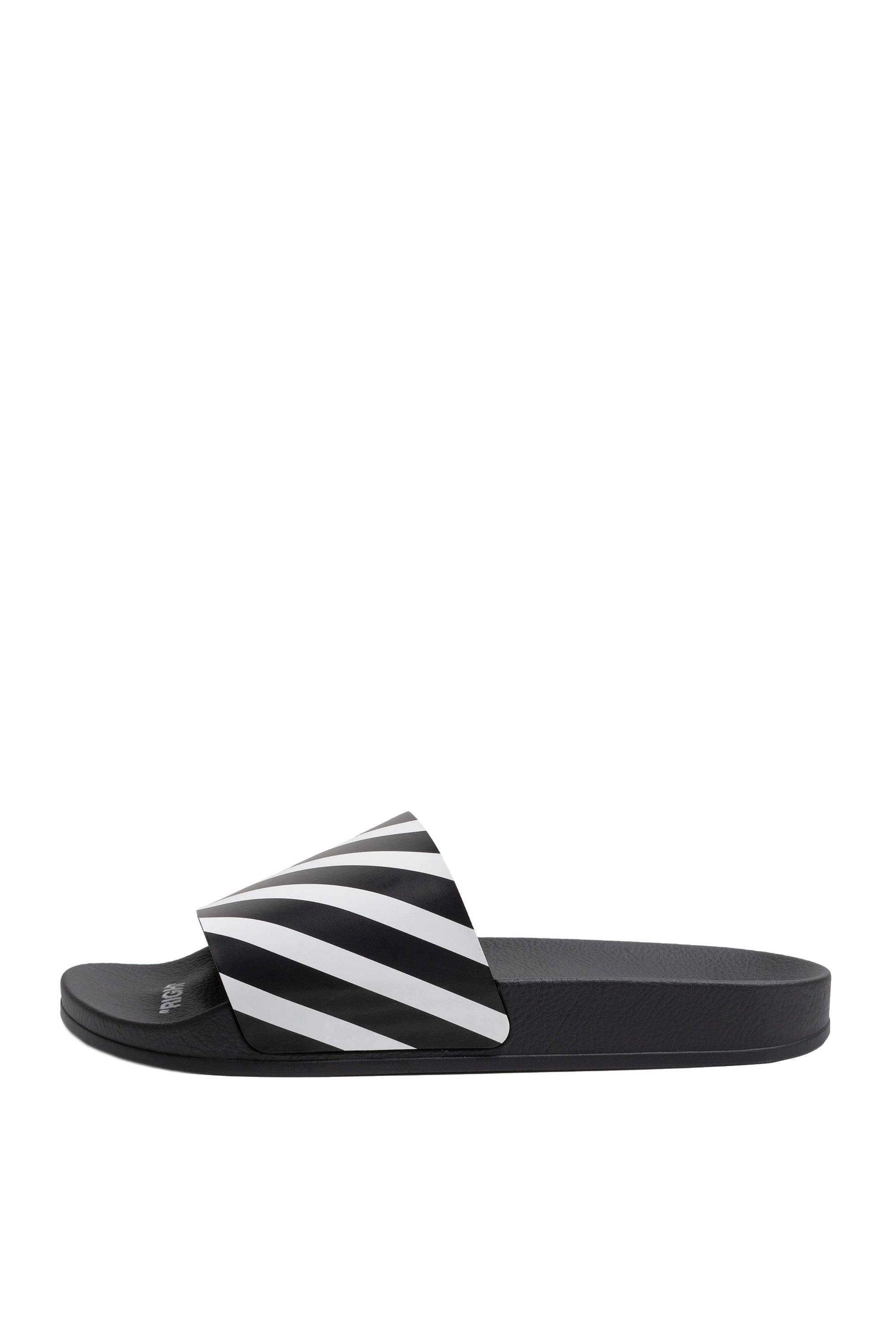 Off-White FW22 DIAG SLIDERS / BLK WHT - NUBIAN