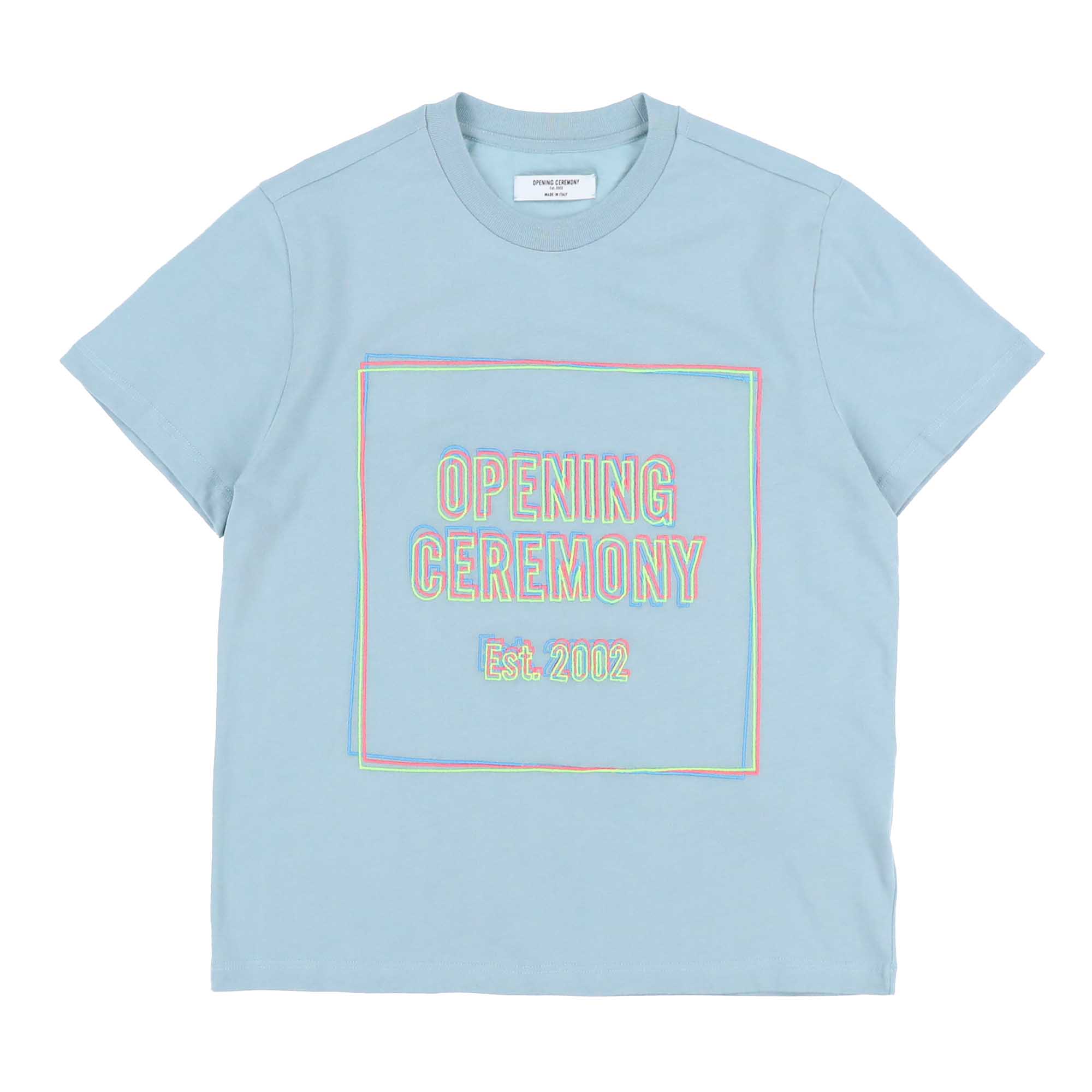 EMBRO.BOX LOGO FEM T-SHIRT / SKY BLU MULTI