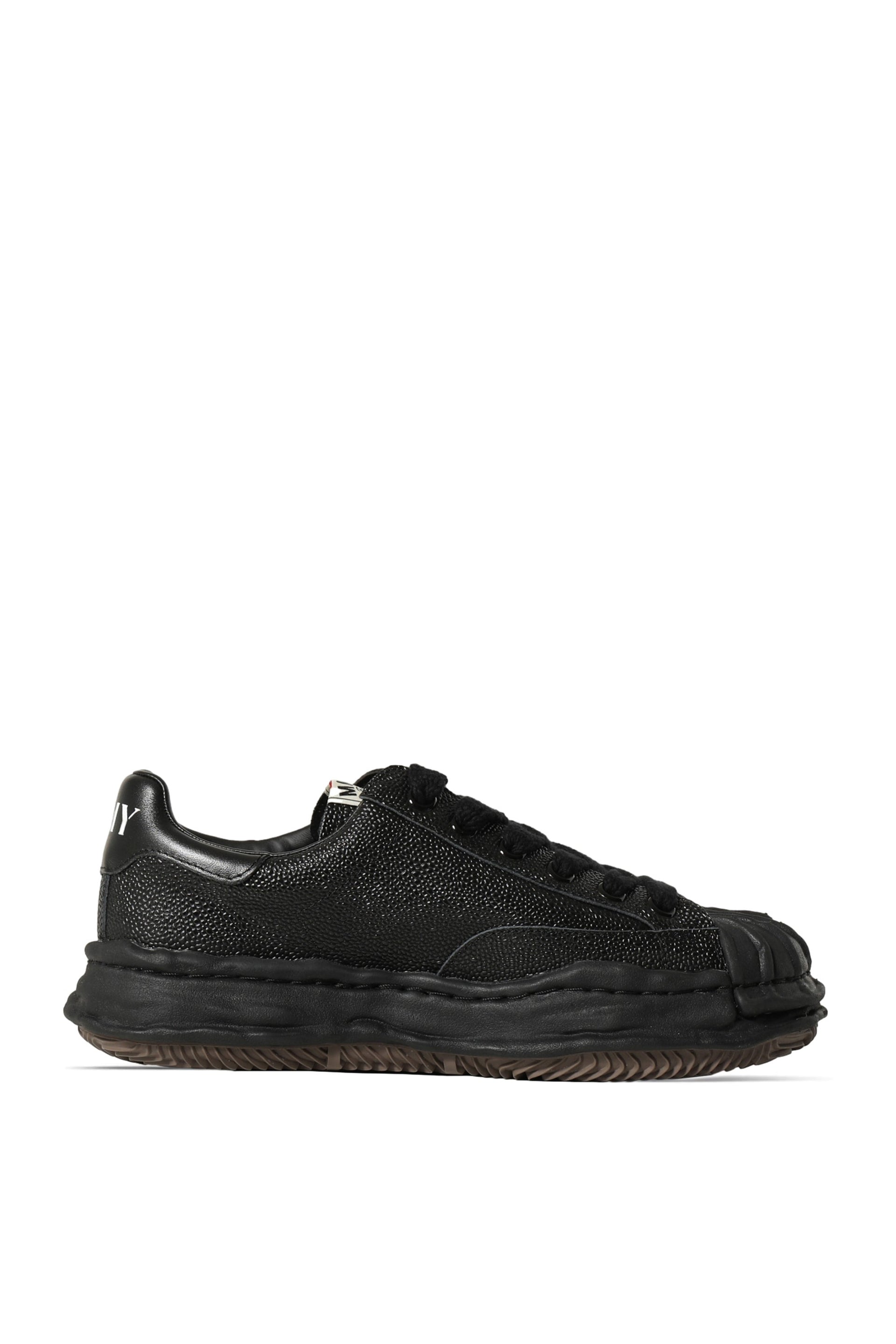 Maison MIHARA YASUHIRO BLKY LOW BSKT LEATHER / BLK/BLK
