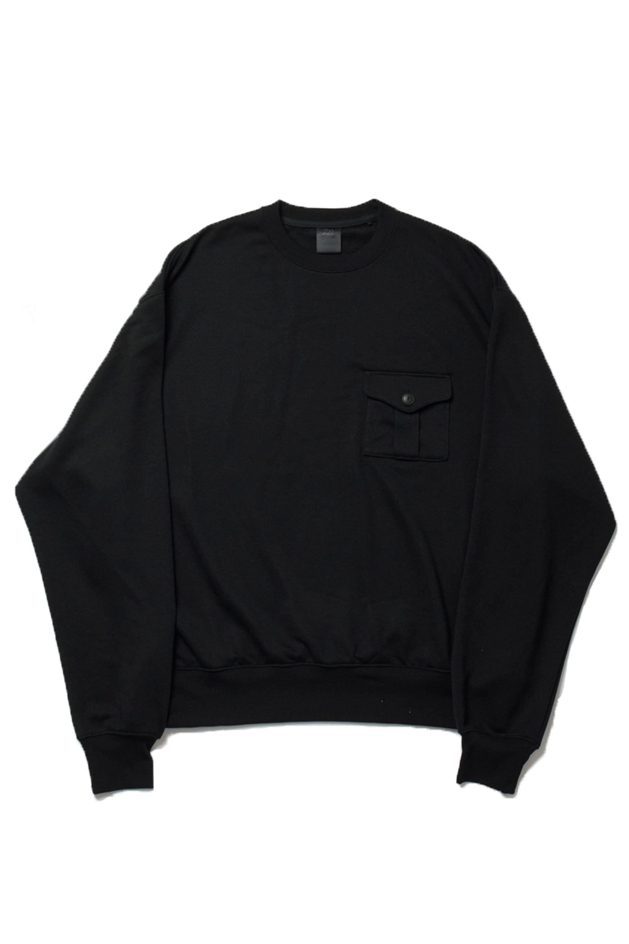 DAIWA PIER39 SS23 TECH SWEAT MIL POCKET CREW / BLK - NUBIAN