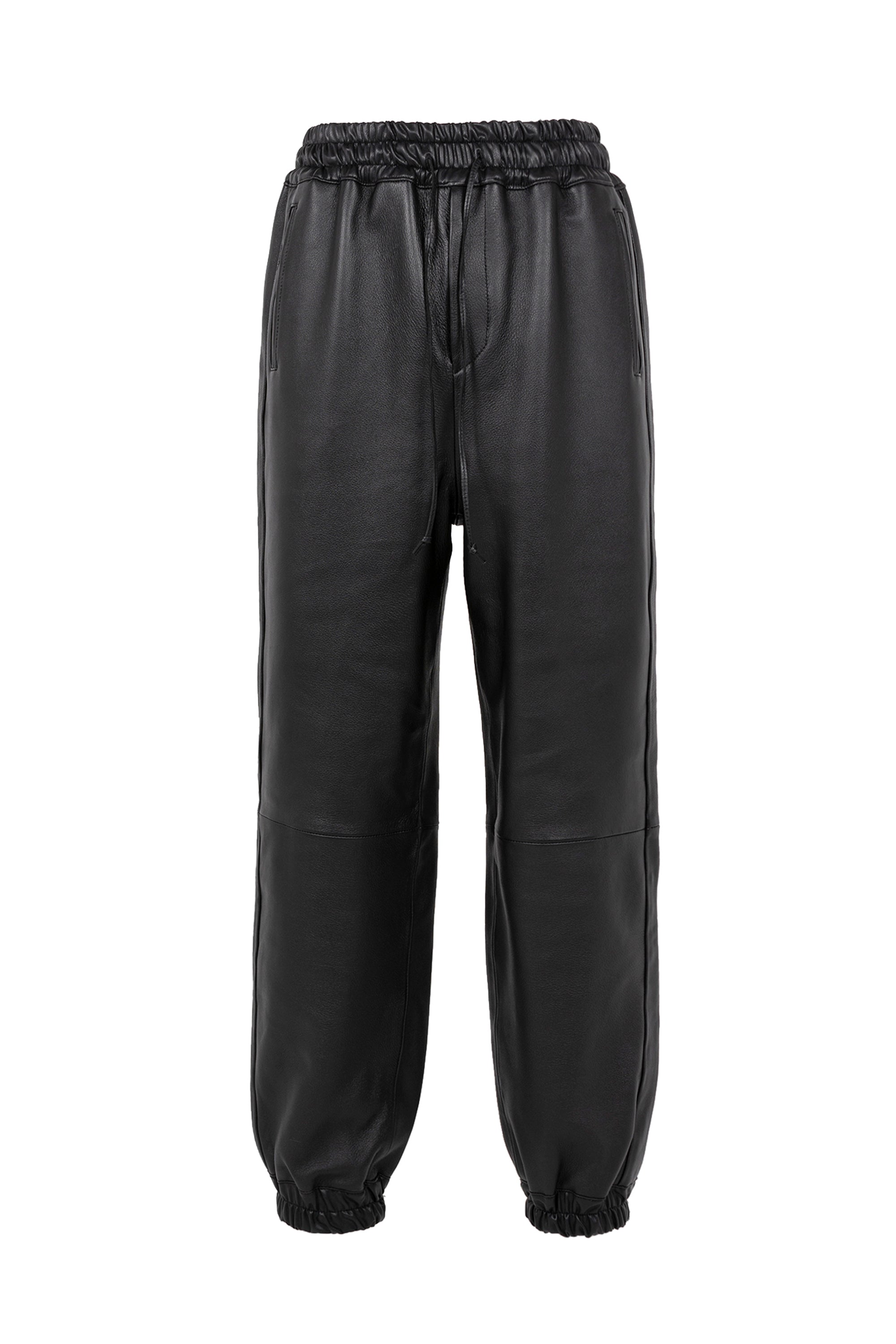 BREATH ブレス FW22 LEATHER TRACK PANTS / BLK - NUBIAN