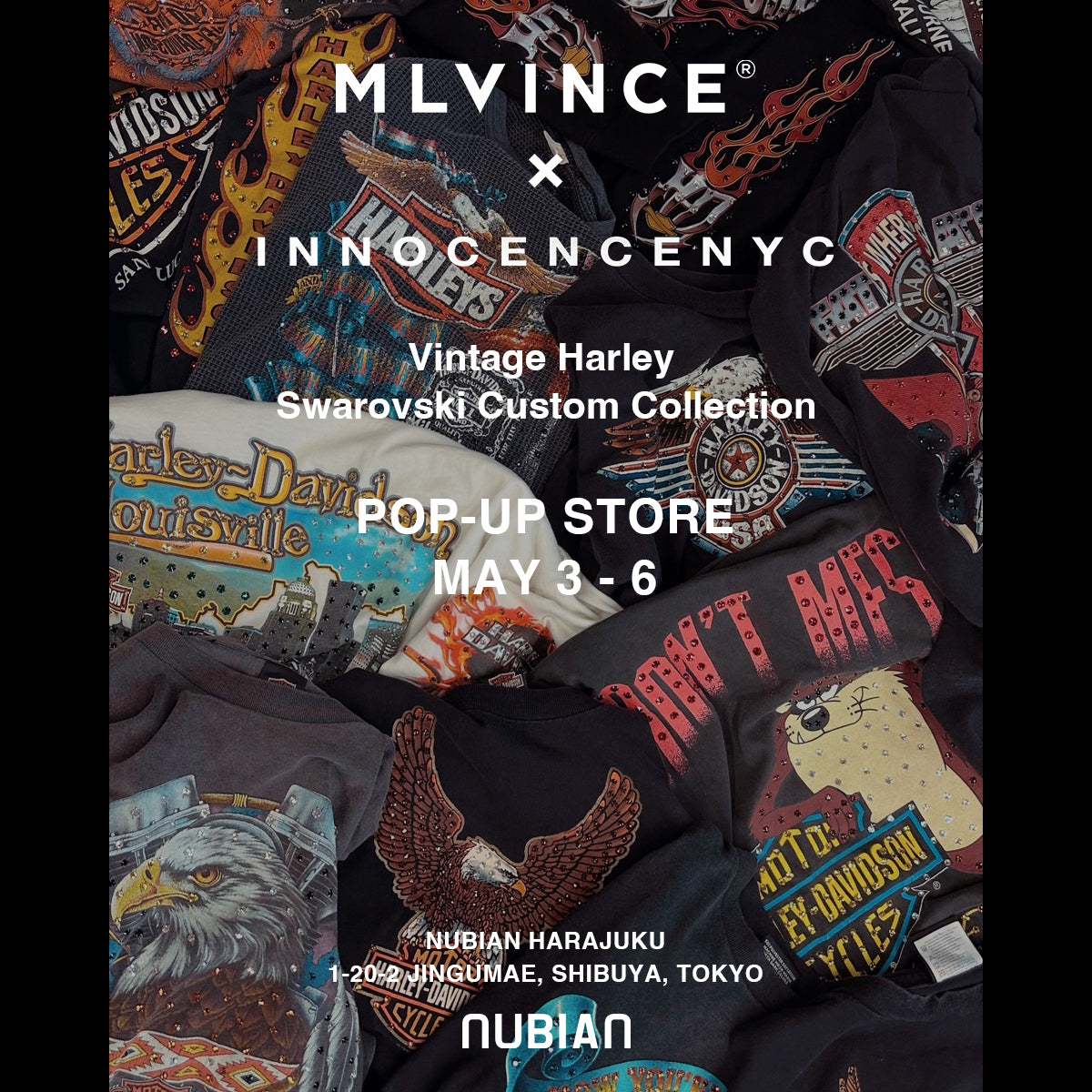 5月3日(金・祝)より開催<br>MLVINCE × INNOCENCE NYC<br>POP-UP STORE