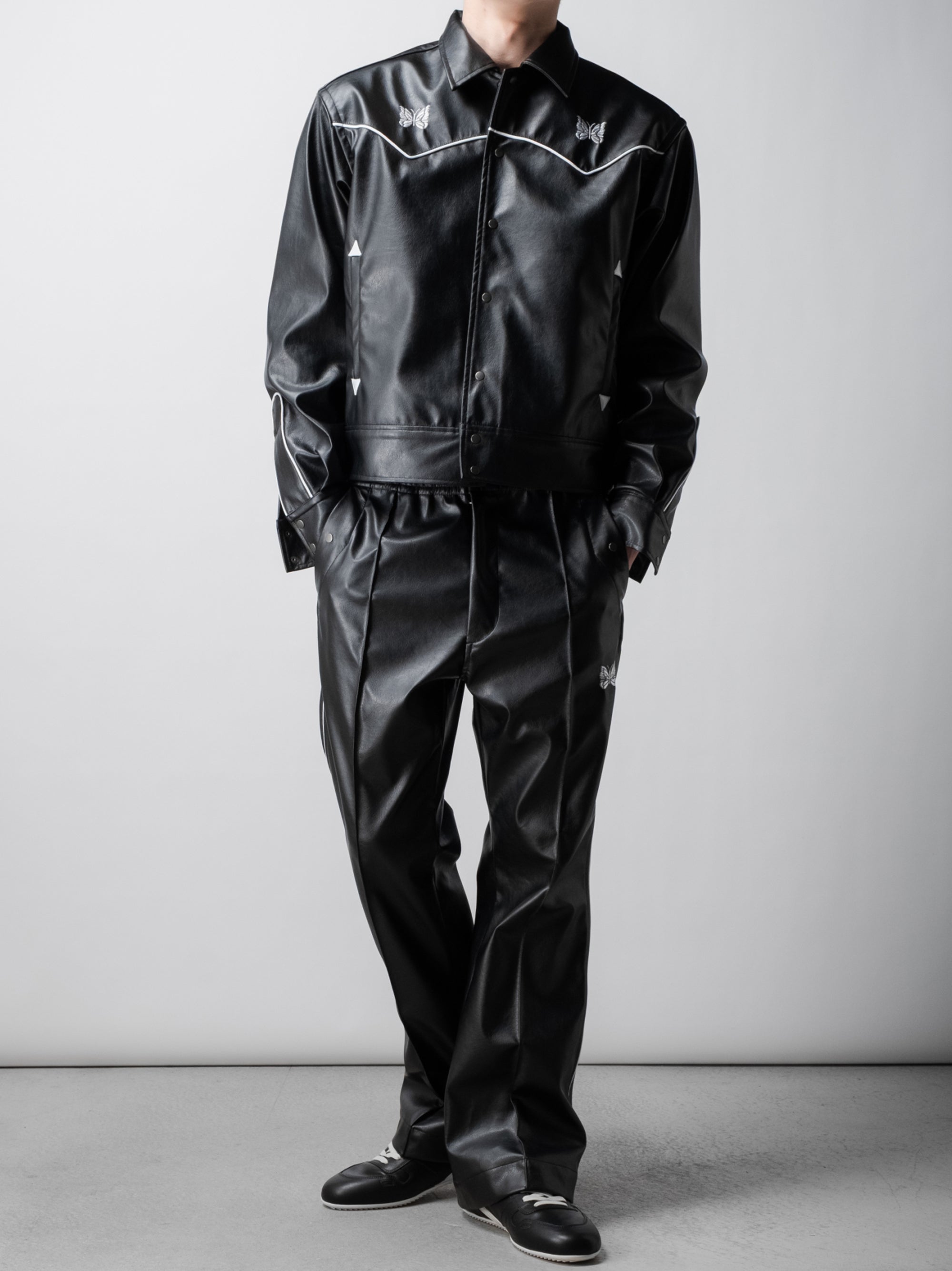 Needles ニードルス SS26 PIPING COWBOY JACKET - SYNTHETIC LEATHER