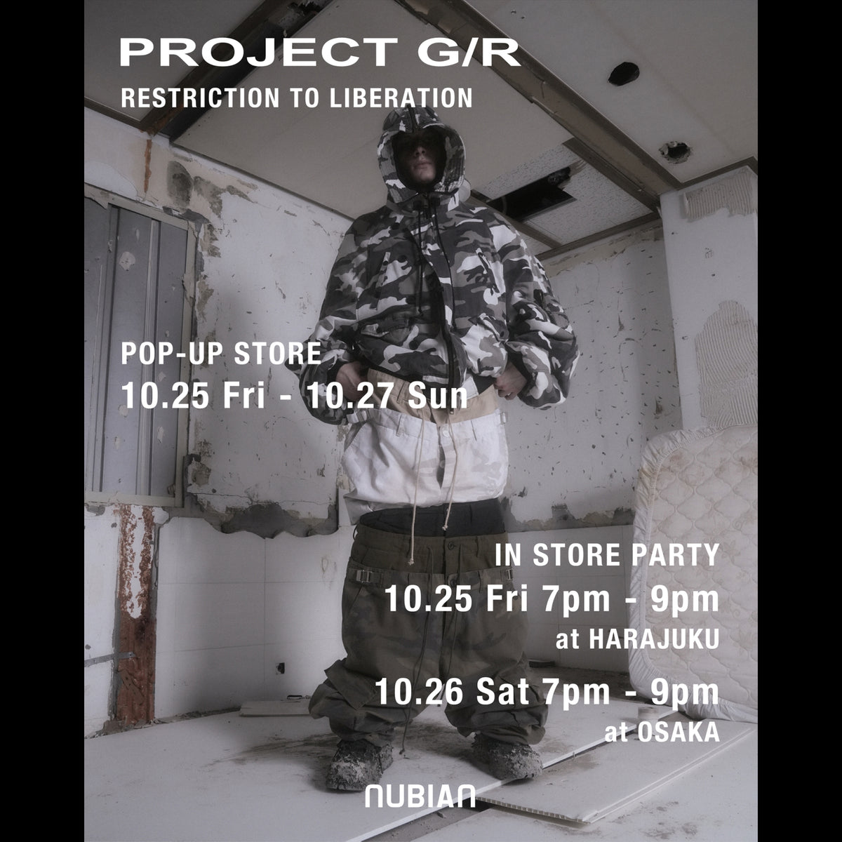 10月25日(金)より開催 PROJECT G/R POP-UP STORE
