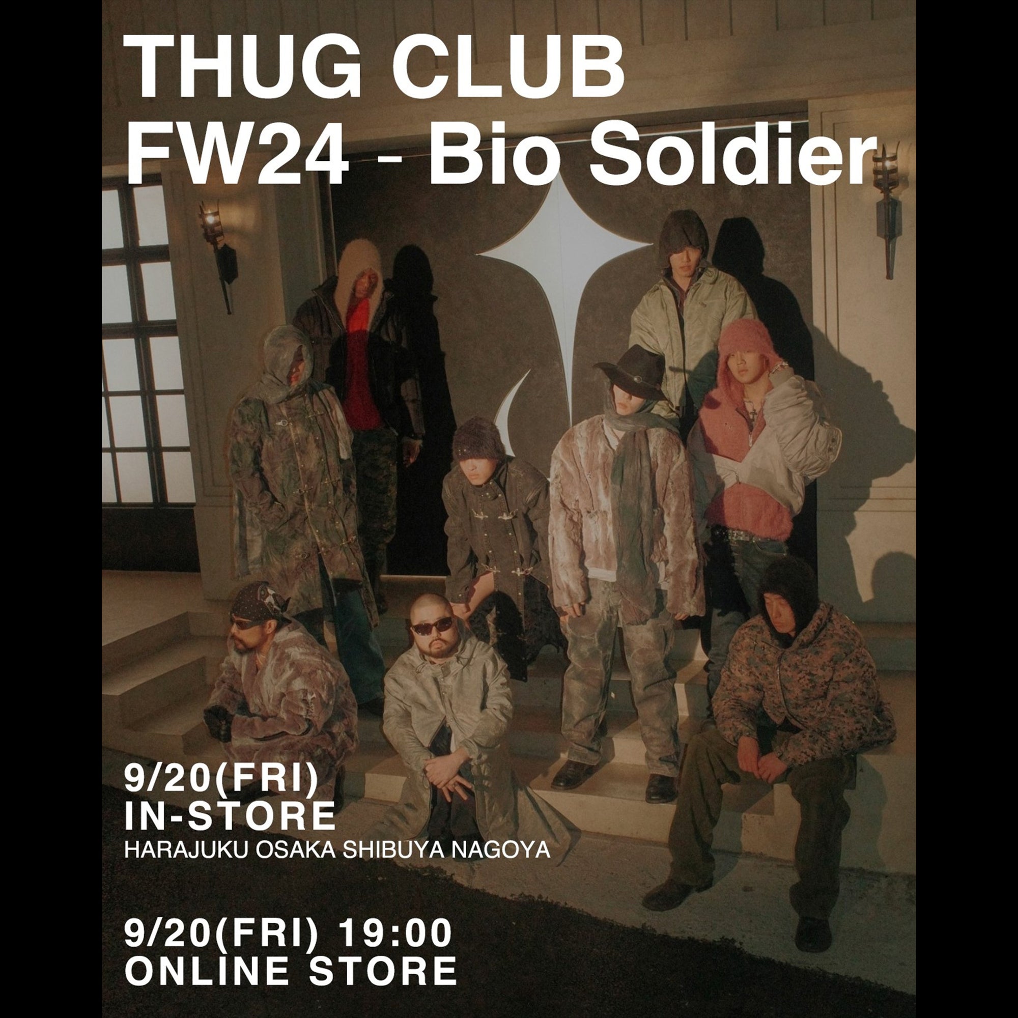 9月20日(金)発売開始<br>Thug Club<br>FW24 COLLECTION<br>Bio Soldier