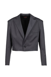 SLASHED BLAZER / SLATE GRY
