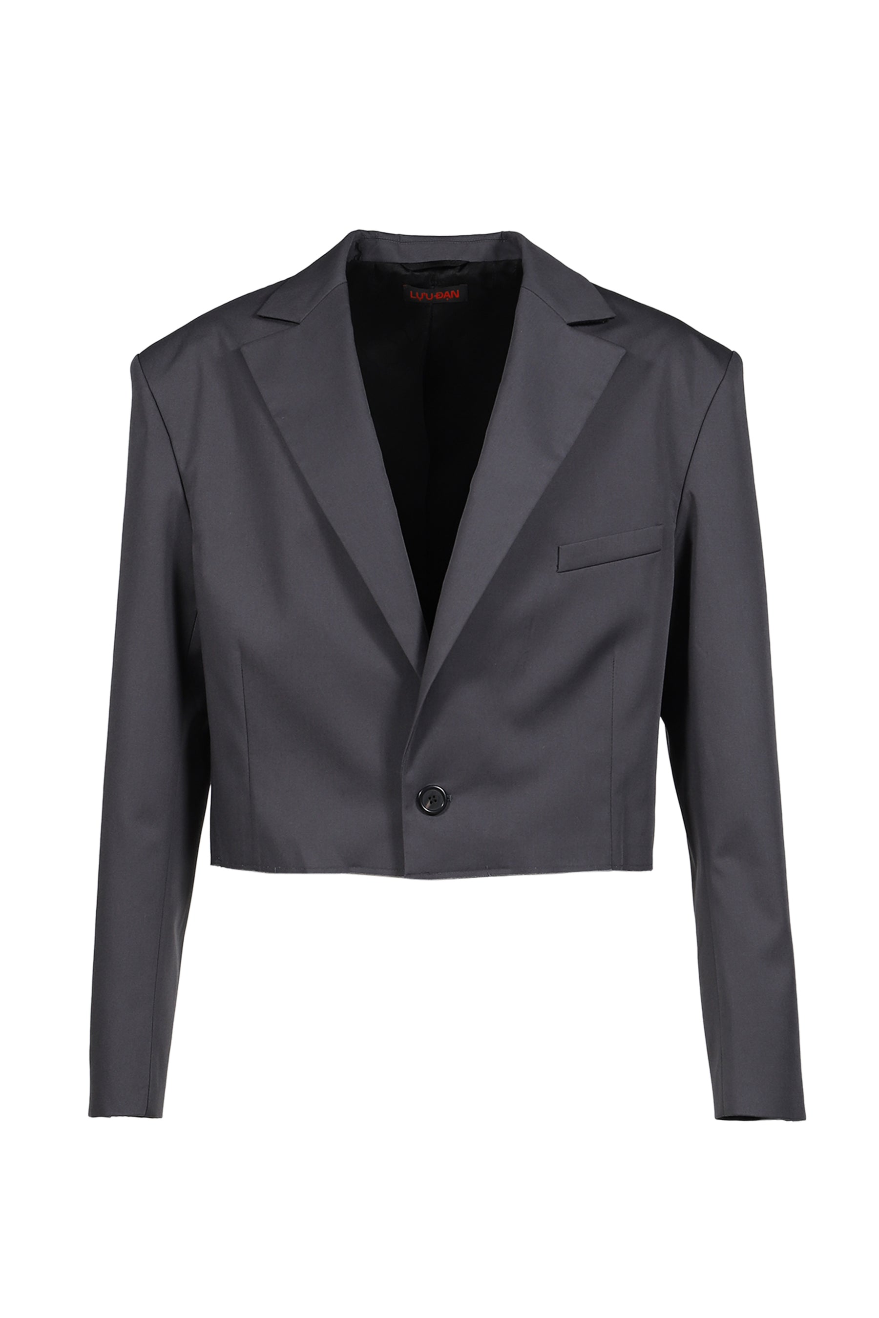 SLASHED BLAZER / SLATE GRY