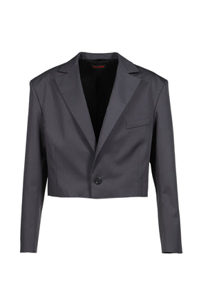 SLASHED BLAZER / SLATE GRY