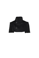 WOOL CASHMERE SHORT COAT / BLK