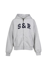 S&amp;R IVY ZIP HOODIE / HEATHER GRY