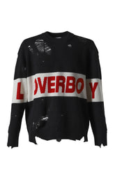 DISTRESSED LOVERBOY LOGO JUMPER / BLACK