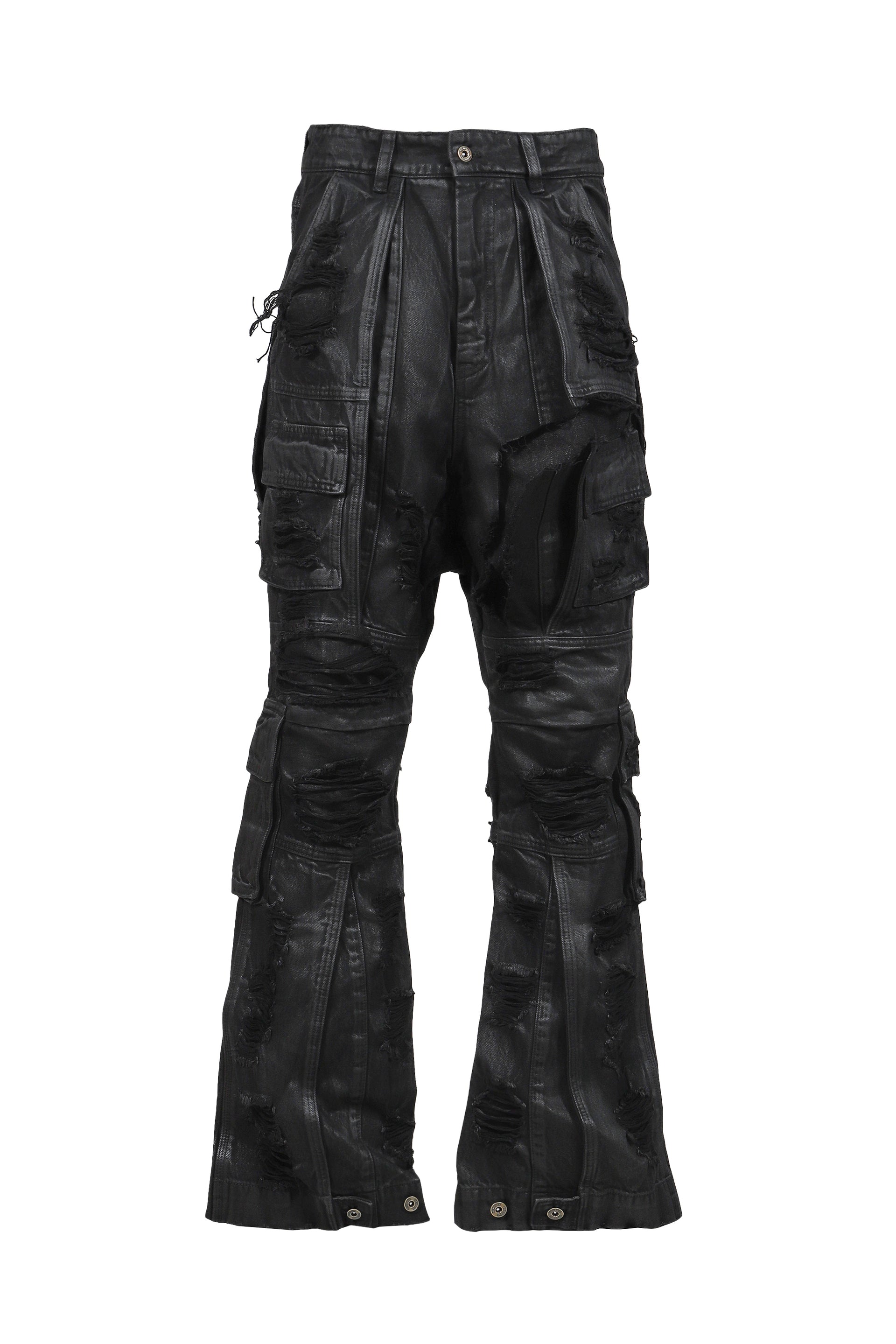 BLACK MENS DOUBLE-LAYER TROUSERS / BLK