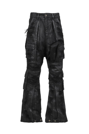 BLACK MENS DOUBLE-LAYER TROUSERS / BLK