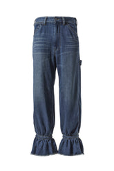 FRILL PAINTER PANTS - DENIM / IND