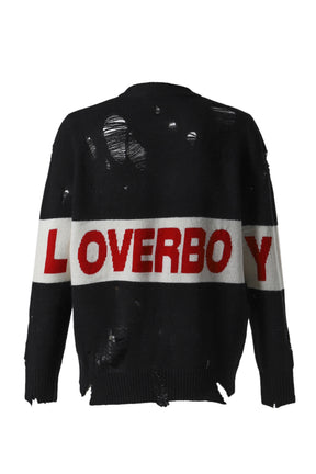 DISTRESSED LOVERBOY LOGO JUMPER / BLACK