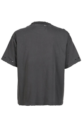 PIERCED TEE / FADED BLACK