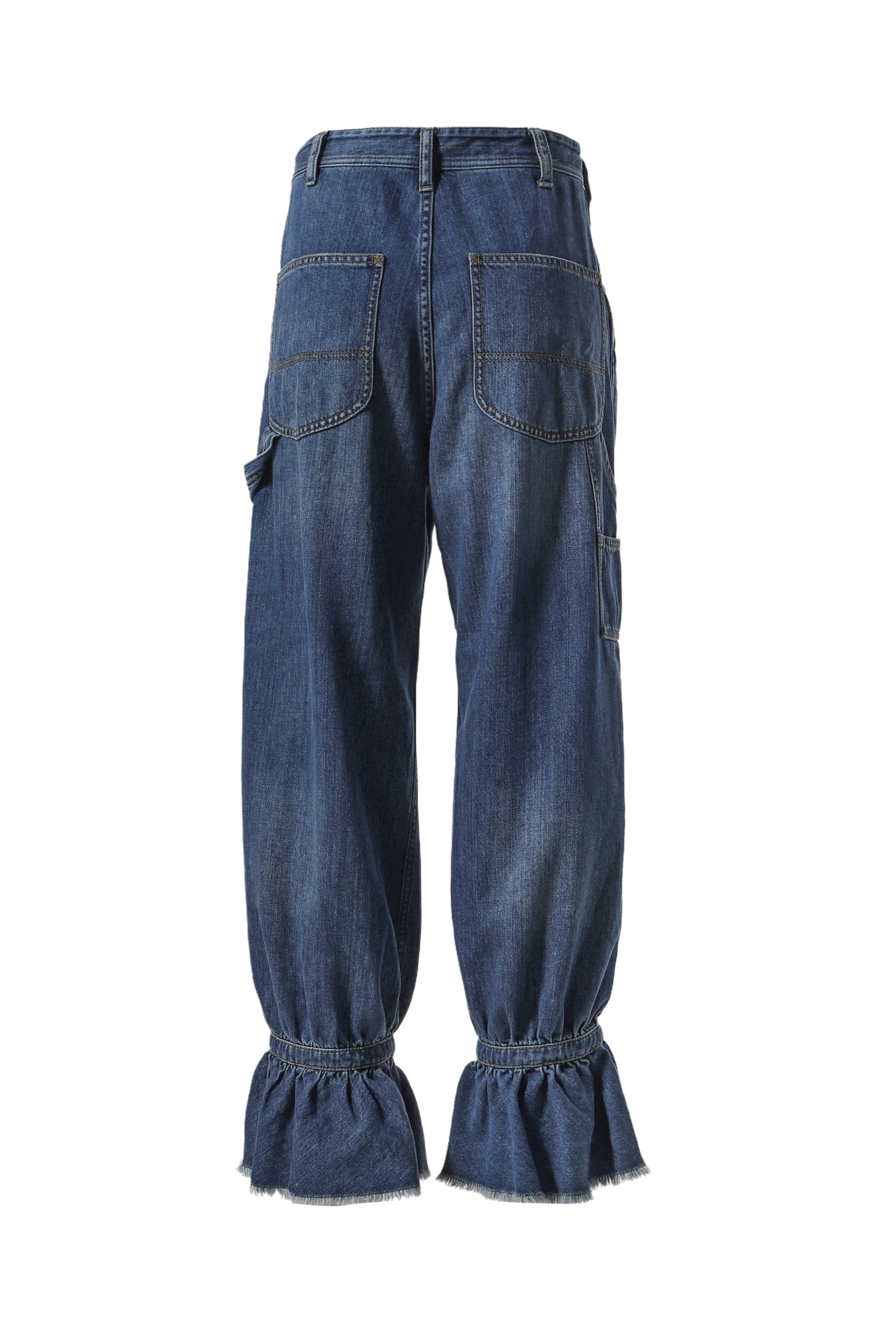 FRILL PAINTER PANTS - DENIM / IND