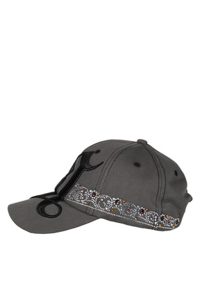 RHINESTONE TIARA CAP (EXCLUSIVE) / DARK GRY