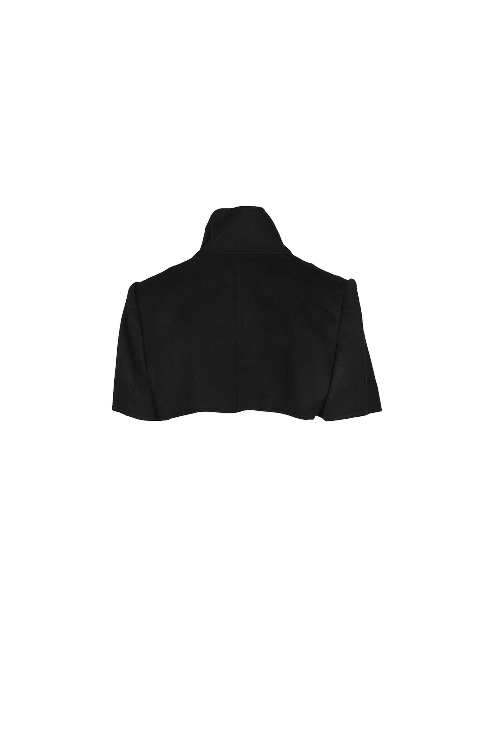 WOOL CASHMERE SHORT COAT / BLK