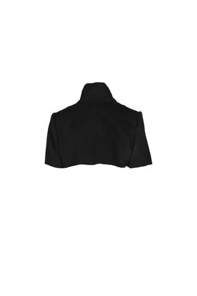 WOOL CASHMERE SHORT COAT / BLK