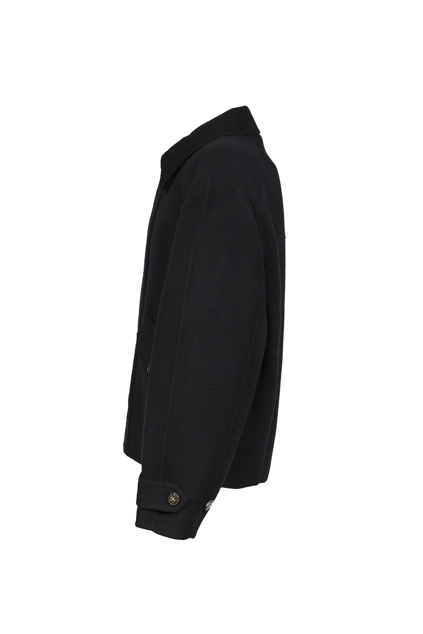 RELAXED WOOL JACKET / BLK