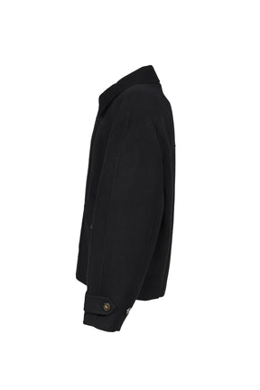 RELAXED WOOL JACKET / BLK