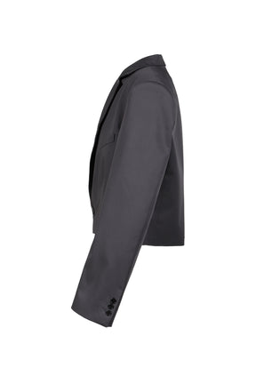 SLASHED BLAZER / SLATE GRY