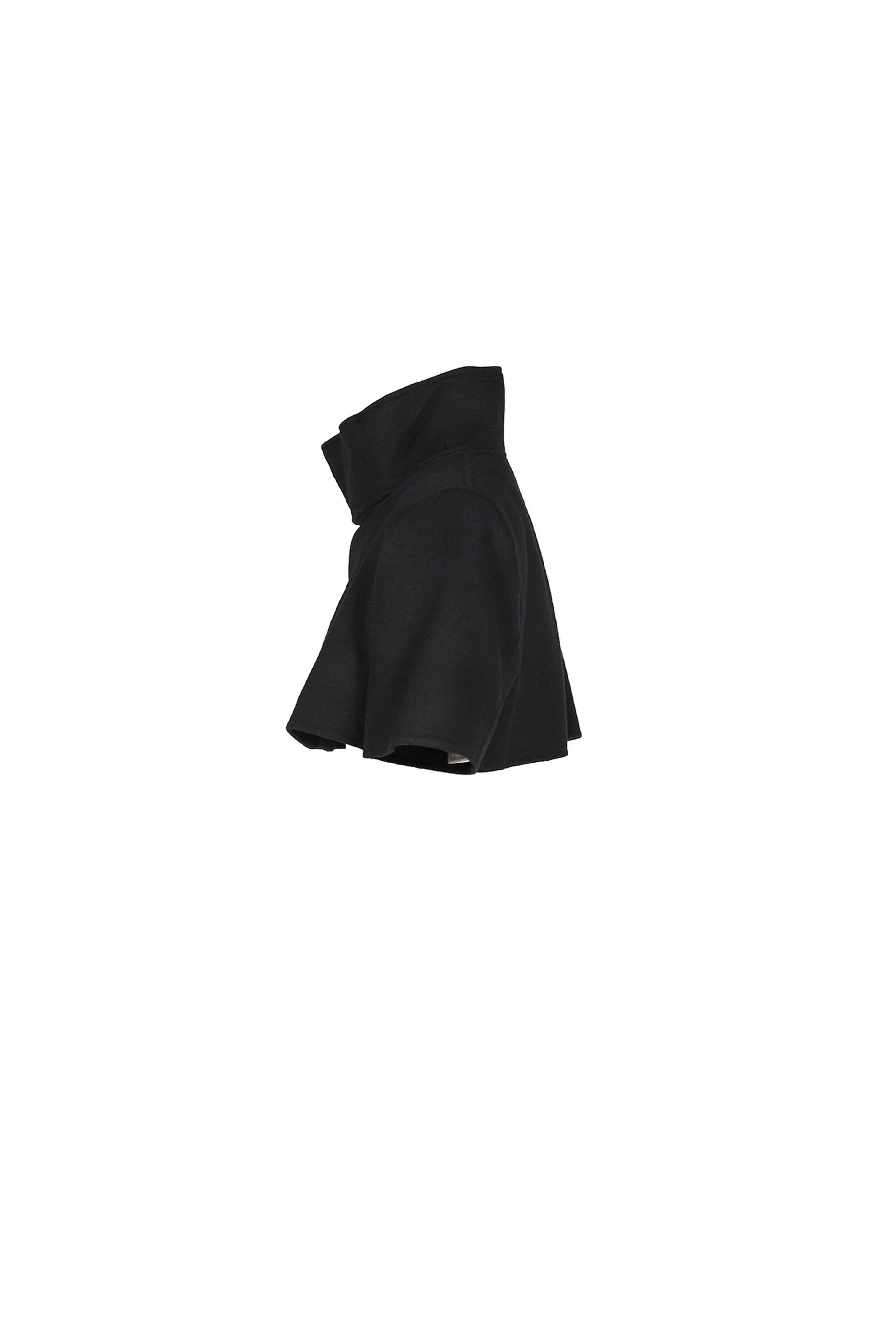 WOOL CASHMERE SHORT COAT / BLK