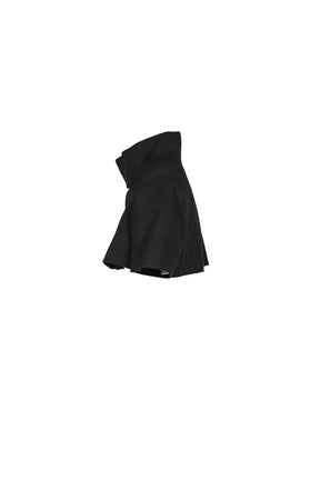 WOOL CASHMERE SHORT COAT / BLK