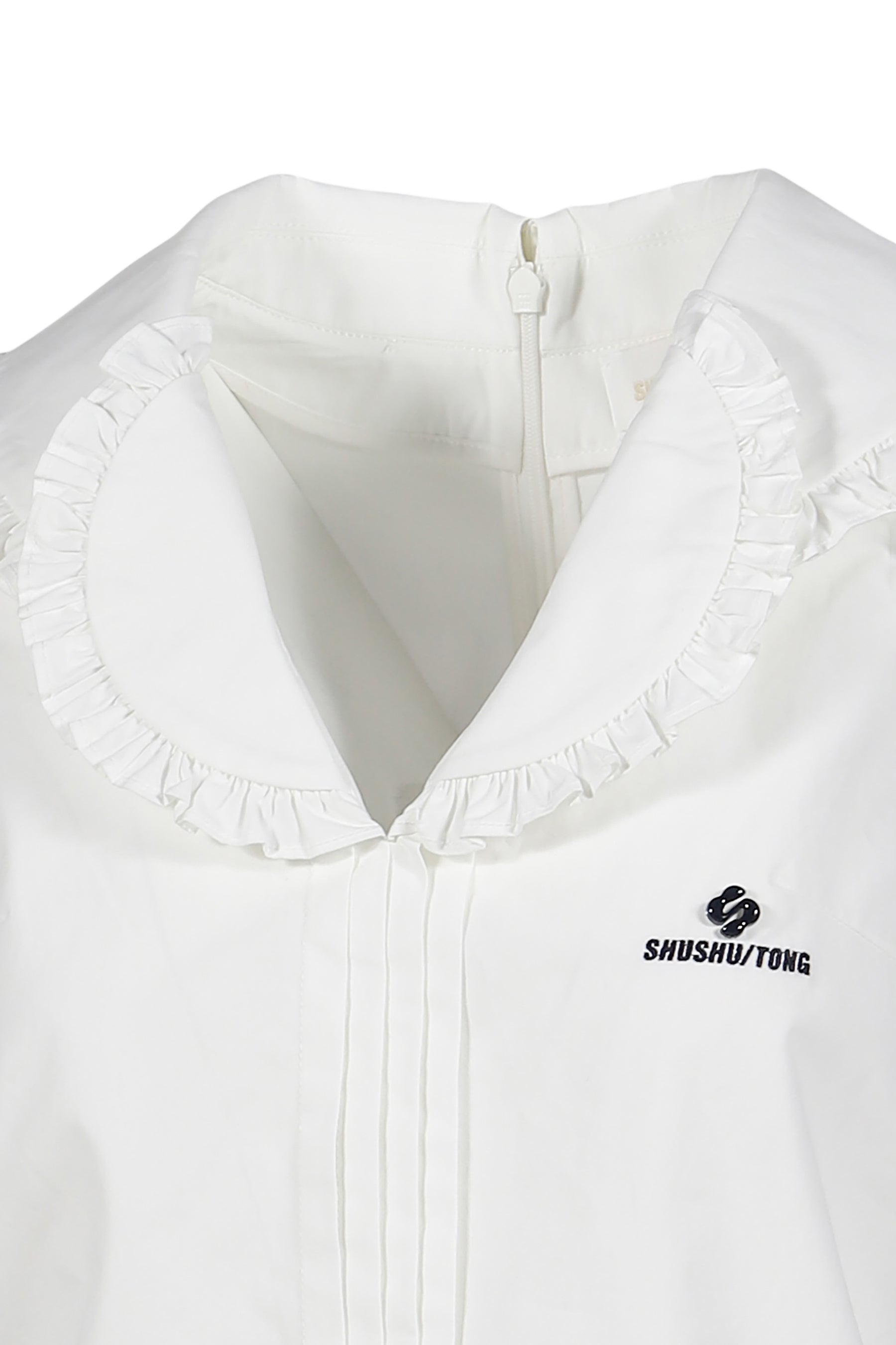 DOUBLE COLLAR SLEEVELESS TOP / WHT