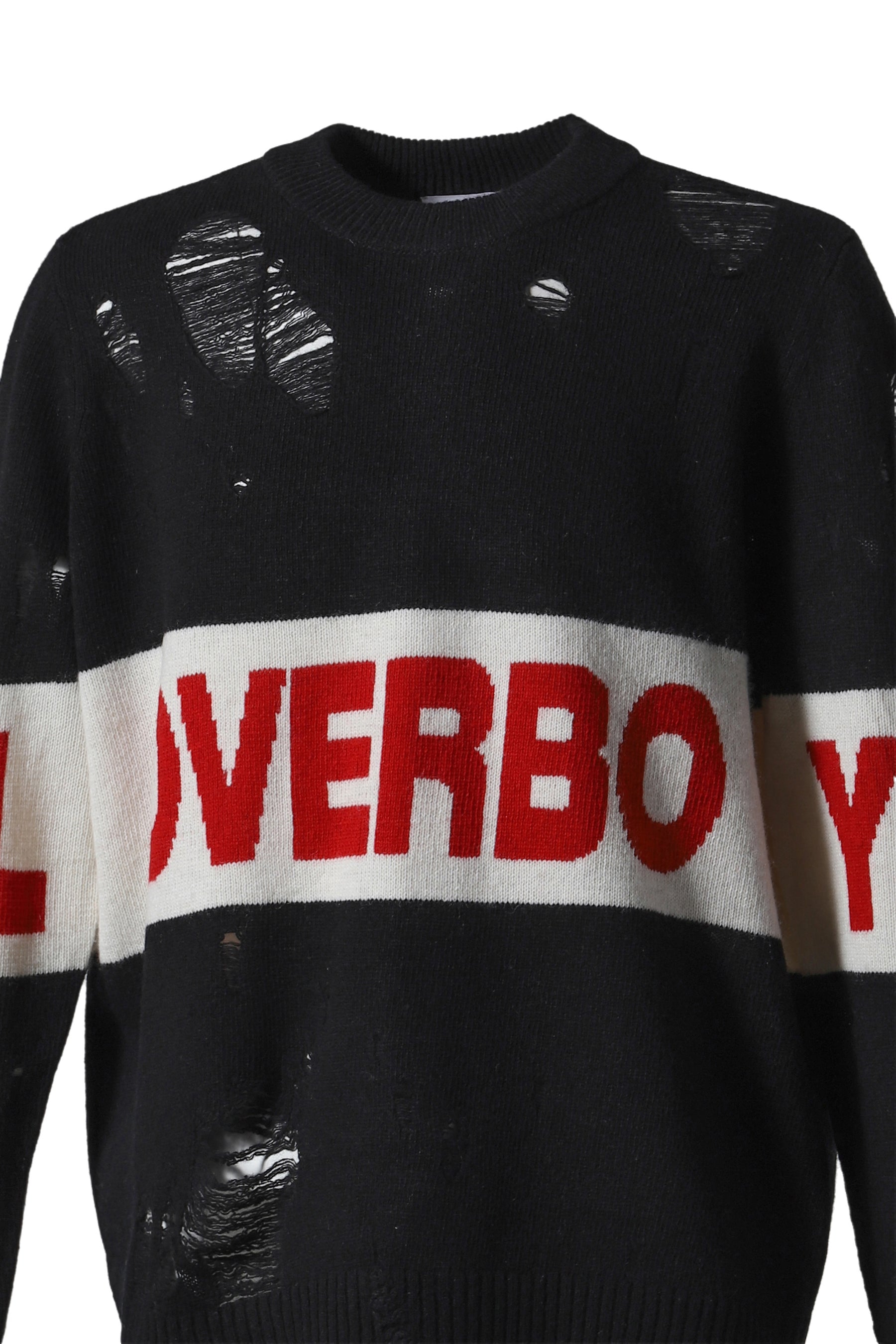 DISTRESSED LOVERBOY LOGO JUMPER / BLACK