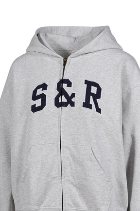 S&amp;R IVY ZIP HOODIE / HEATHER GRY