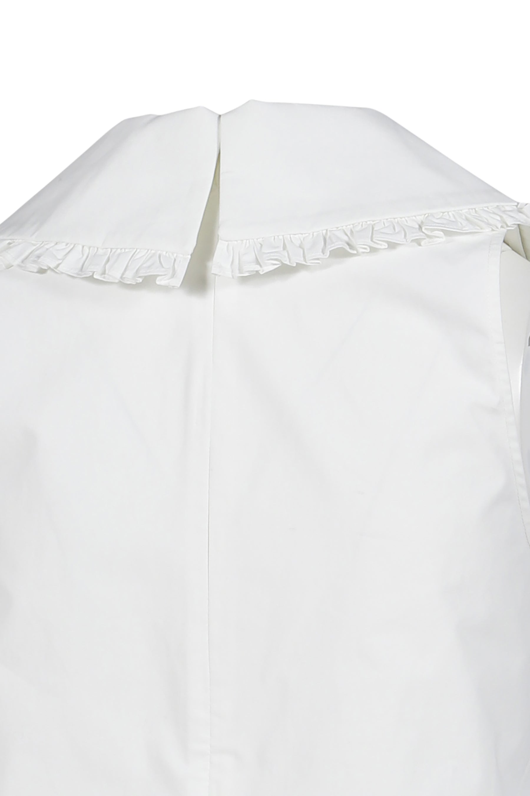 DOUBLE COLLAR SLEEVELESS TOP / WHT